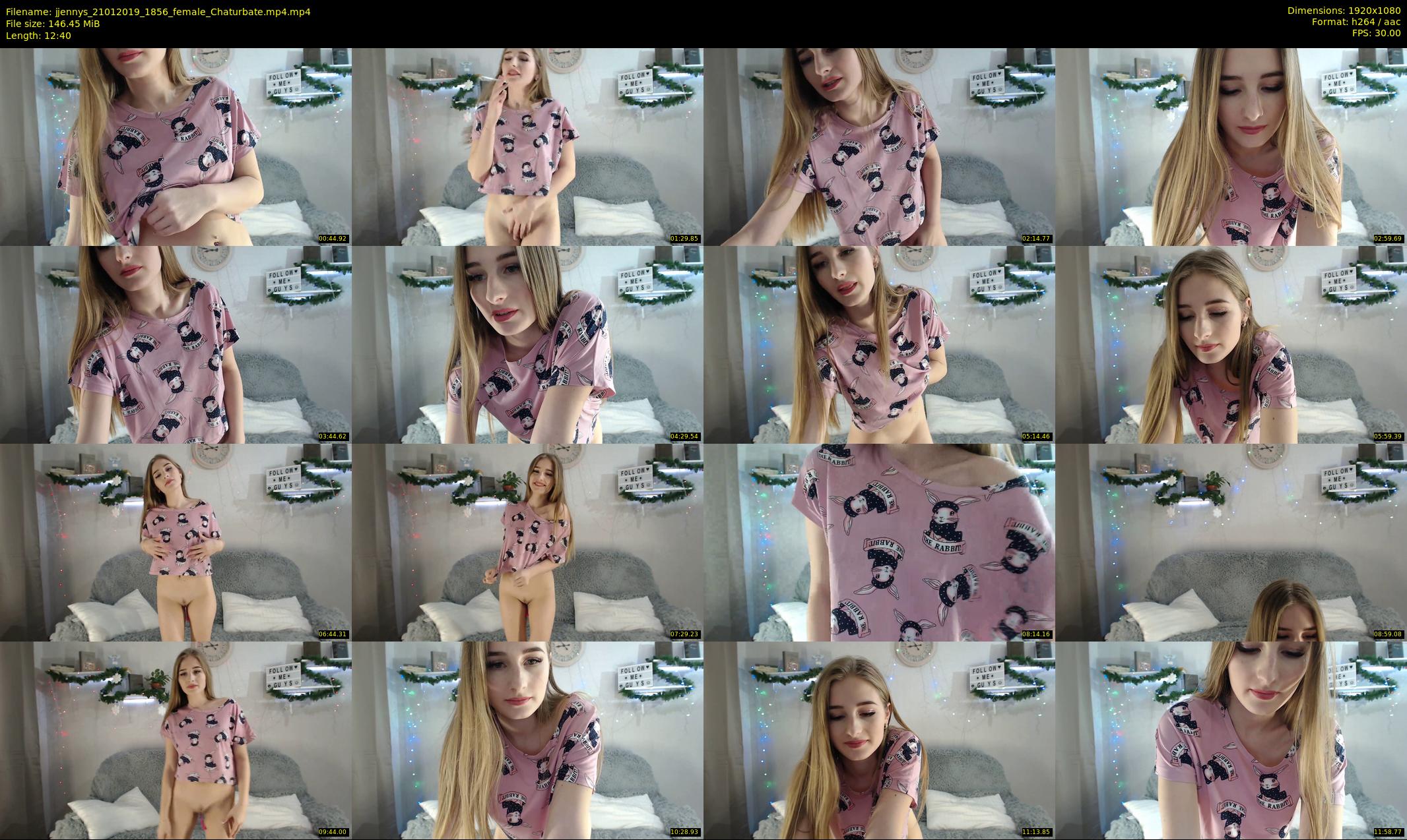 jjennys — 13 minute Chaturbate female cam show recording, 1080p, Jan 21, 2019