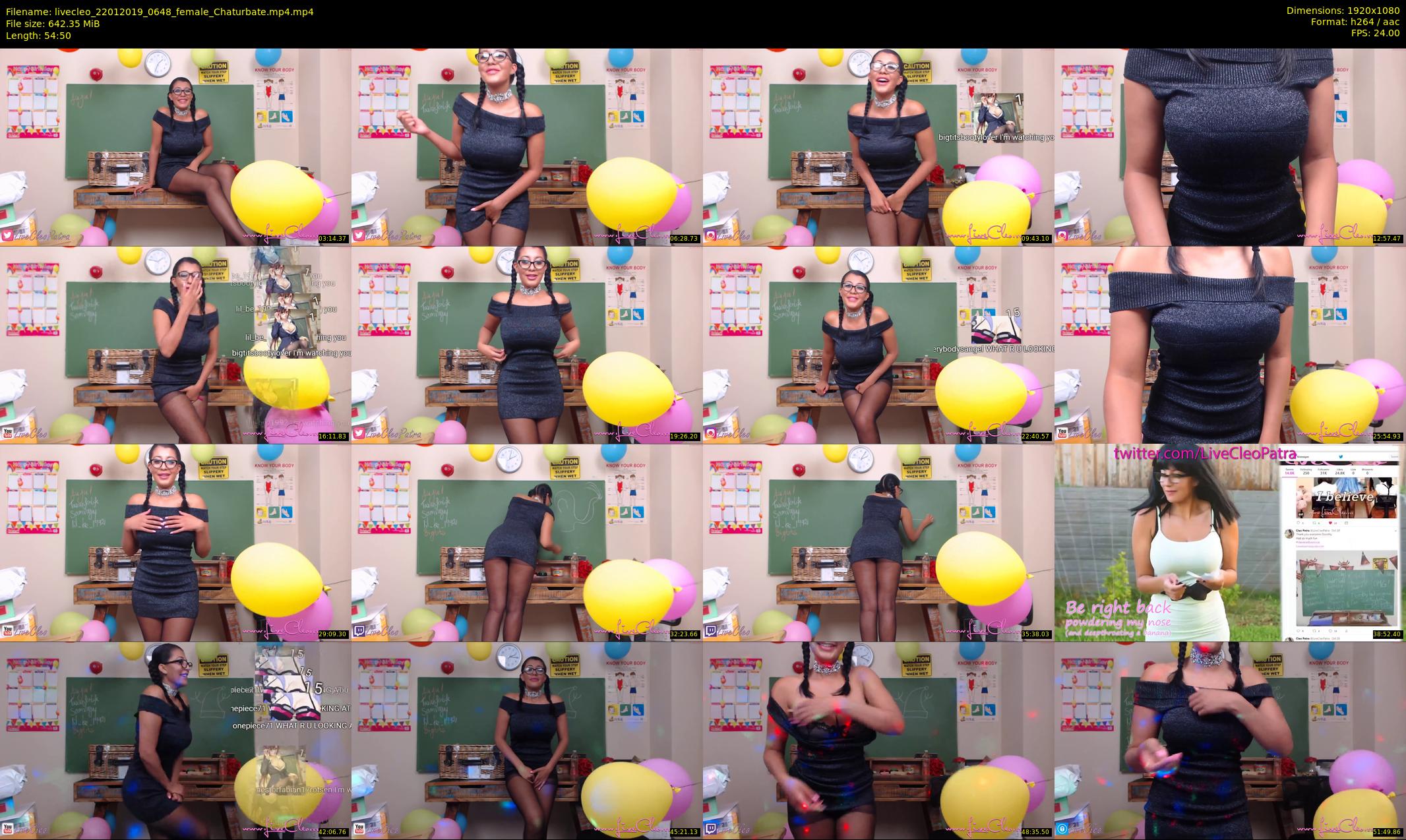 livecleo — 55 minute Chaturbate female cam show recording, 1080p, Jan 22, 2019