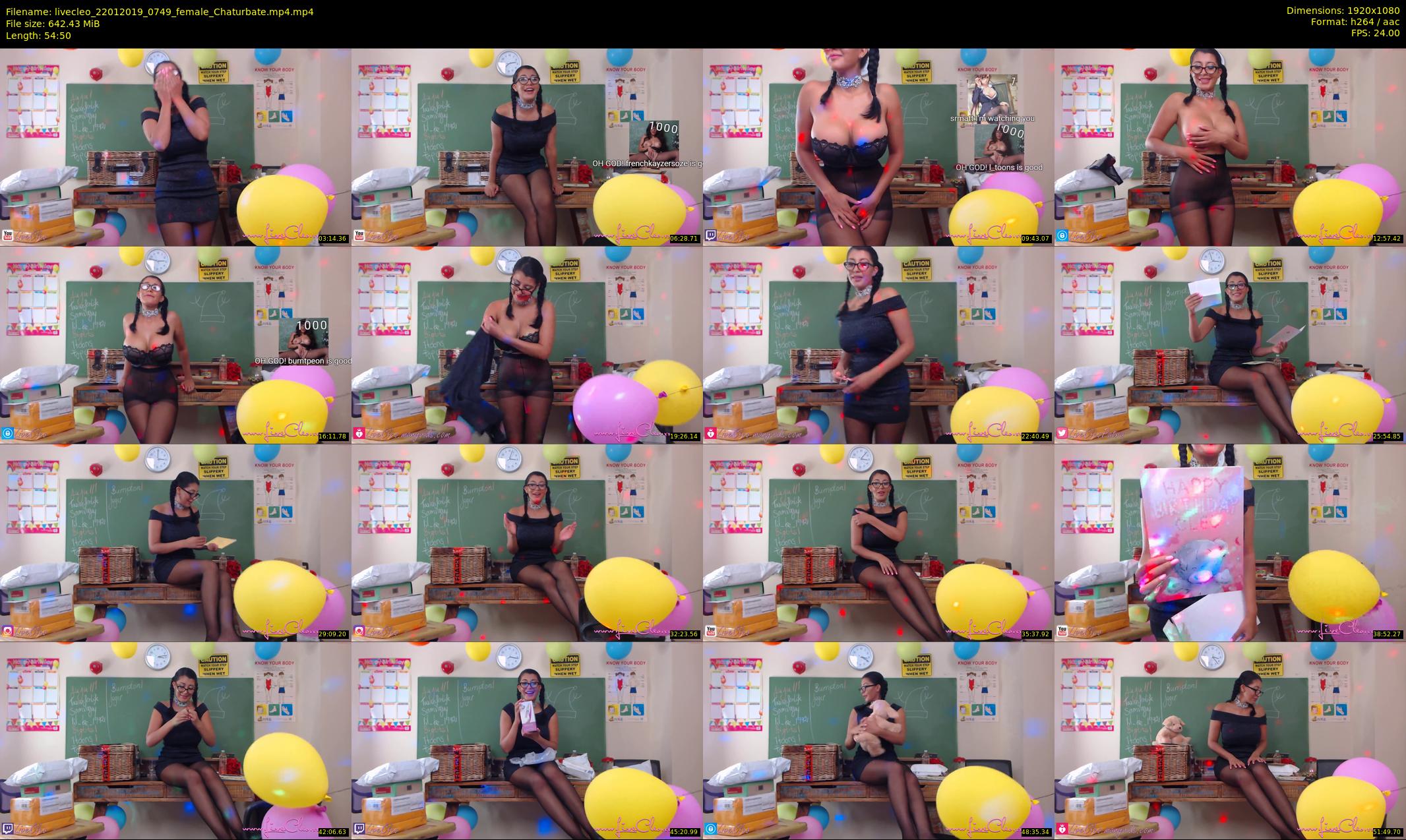 livecleo — 55 minute Chaturbate female cam show recording, 1080p, Jan 22, 2019