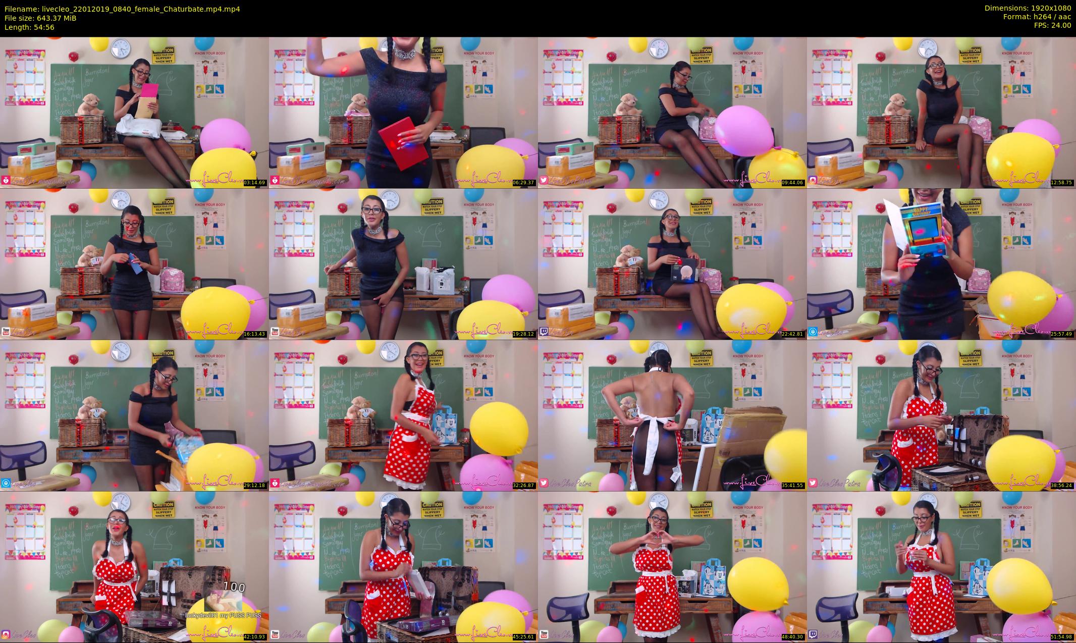 livecleo — 55 minute Chaturbate female cam show recording, 1080p, Jan 22, 2019