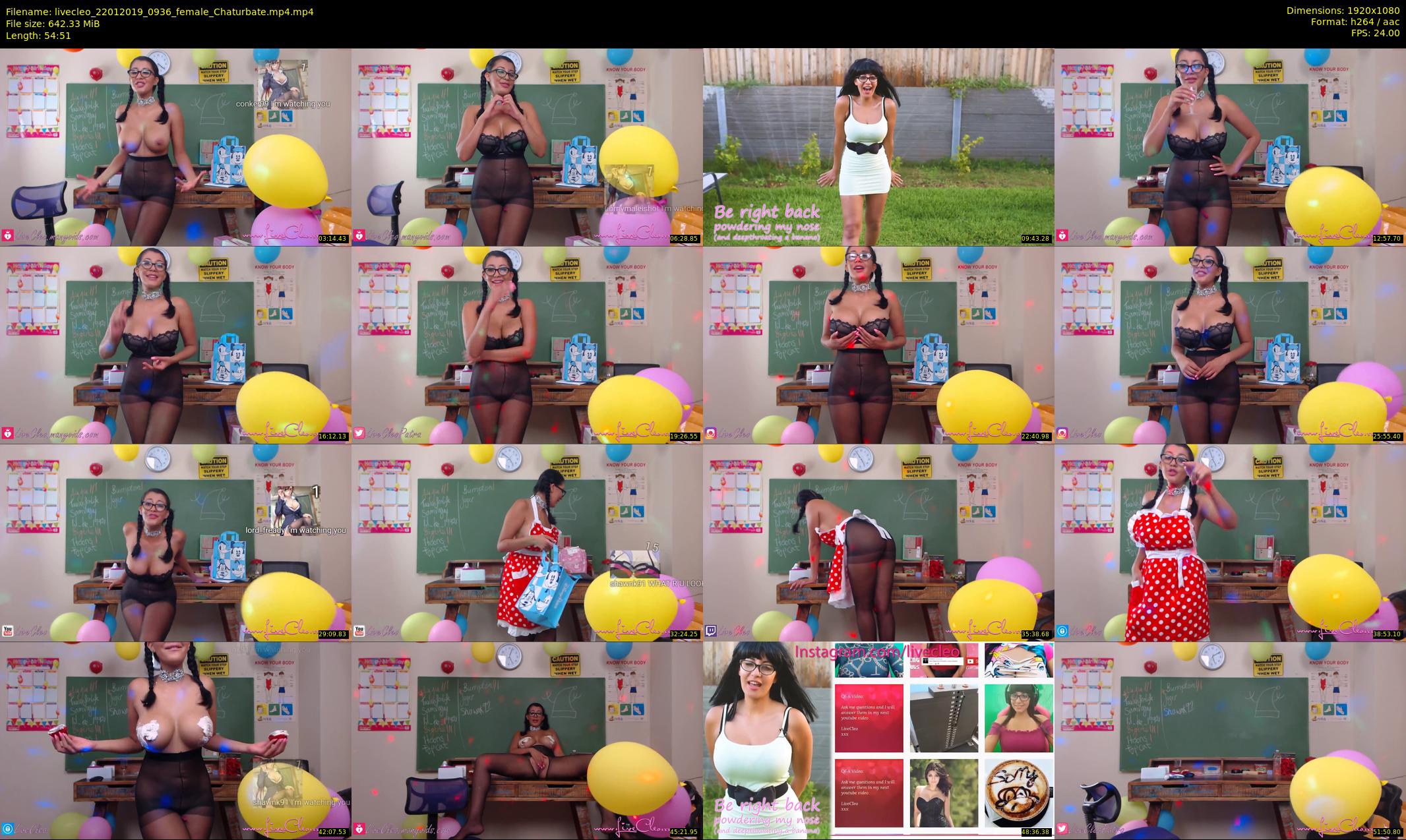 livecleo — 55 minute Chaturbate female cam show recording, 1080p, Jan 22, 2019