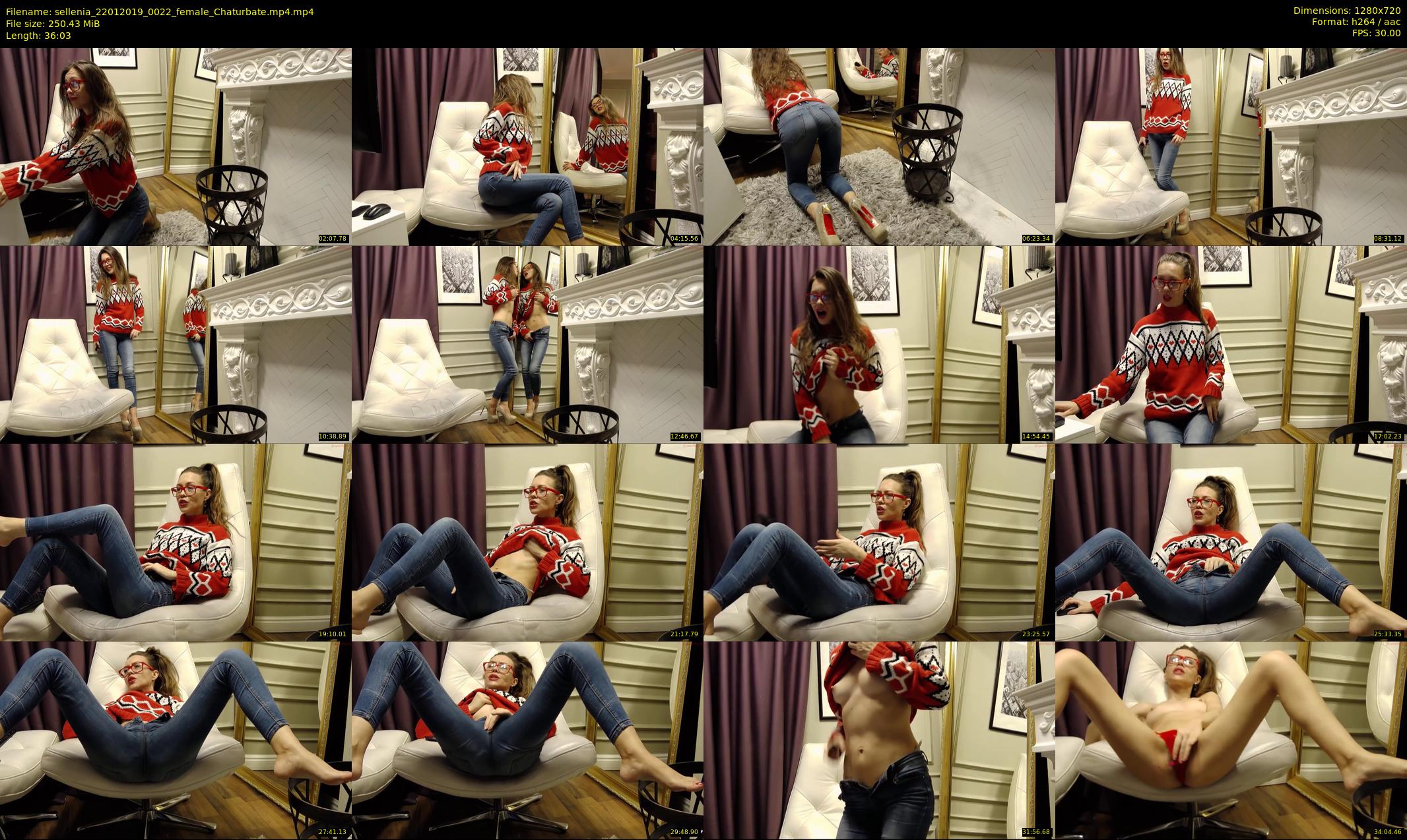 sellenia — 37 minute Chaturbate female cam show recording, 720p, Jan 22, 2019
