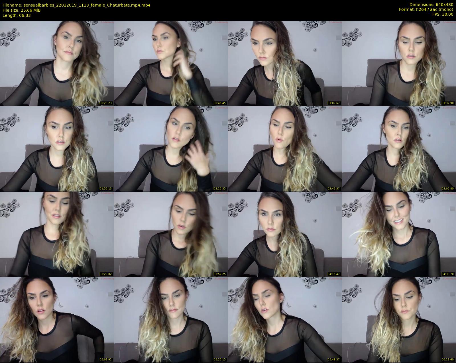 sensualbarbies — 7 minute Chaturbate female cam show recording, 480p, Jan 22, 2019