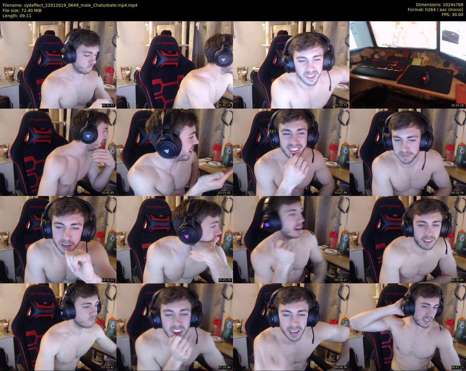 sydaffect — 10 minute Chaturbate male cam show recording, 720p, Jan 22, 2019