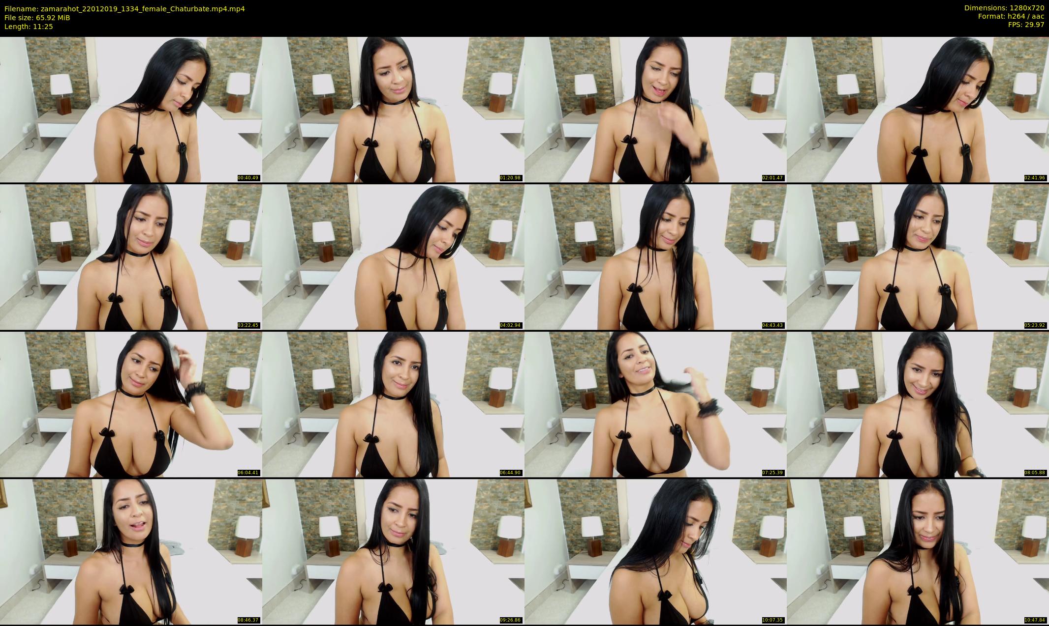 zamarahot — 12 minute Chaturbate female cam show recording, 720p, Jan 22, 2019