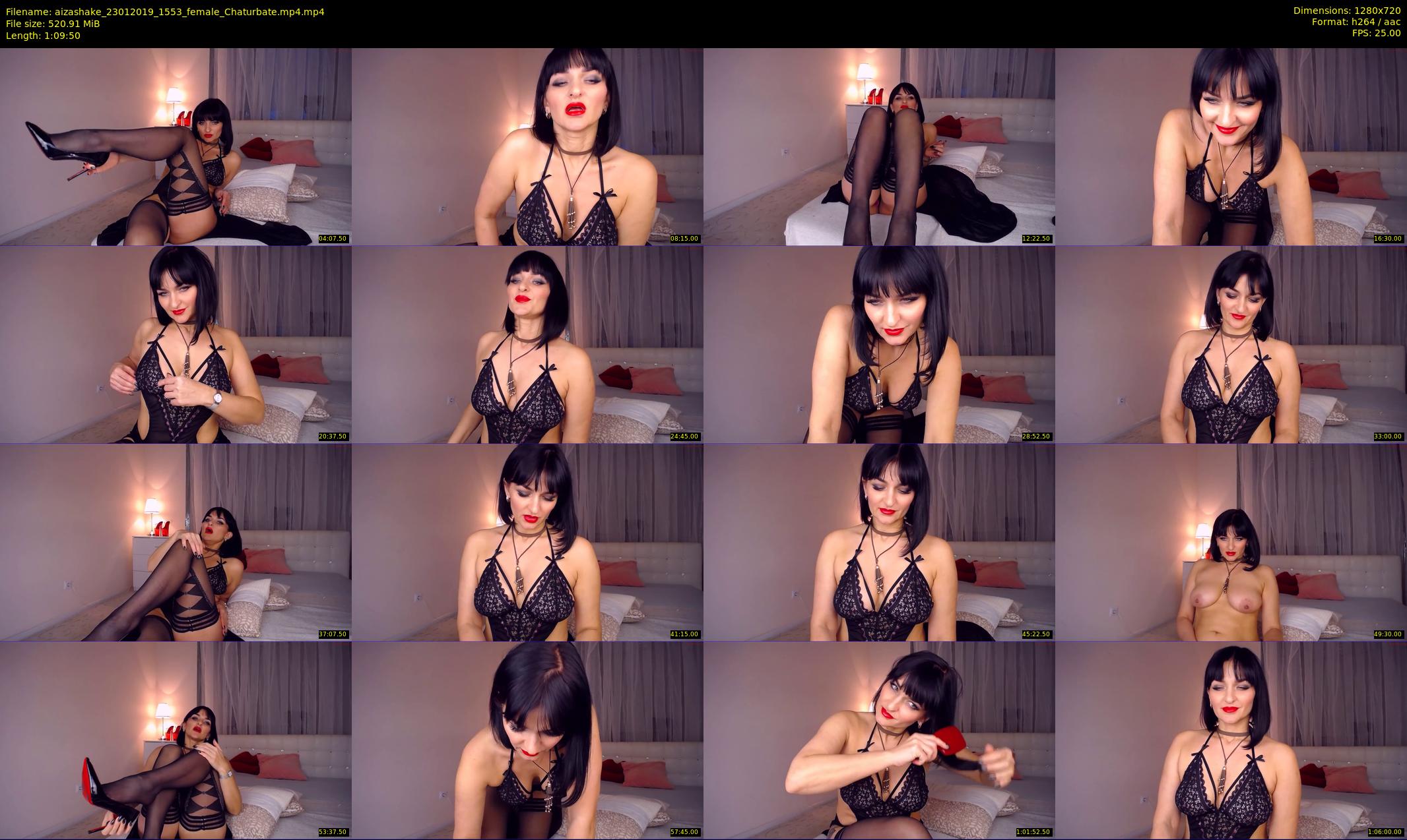 aizashake — 70 minute Chaturbate female cam show recording, 720p, Jan 23, 2019