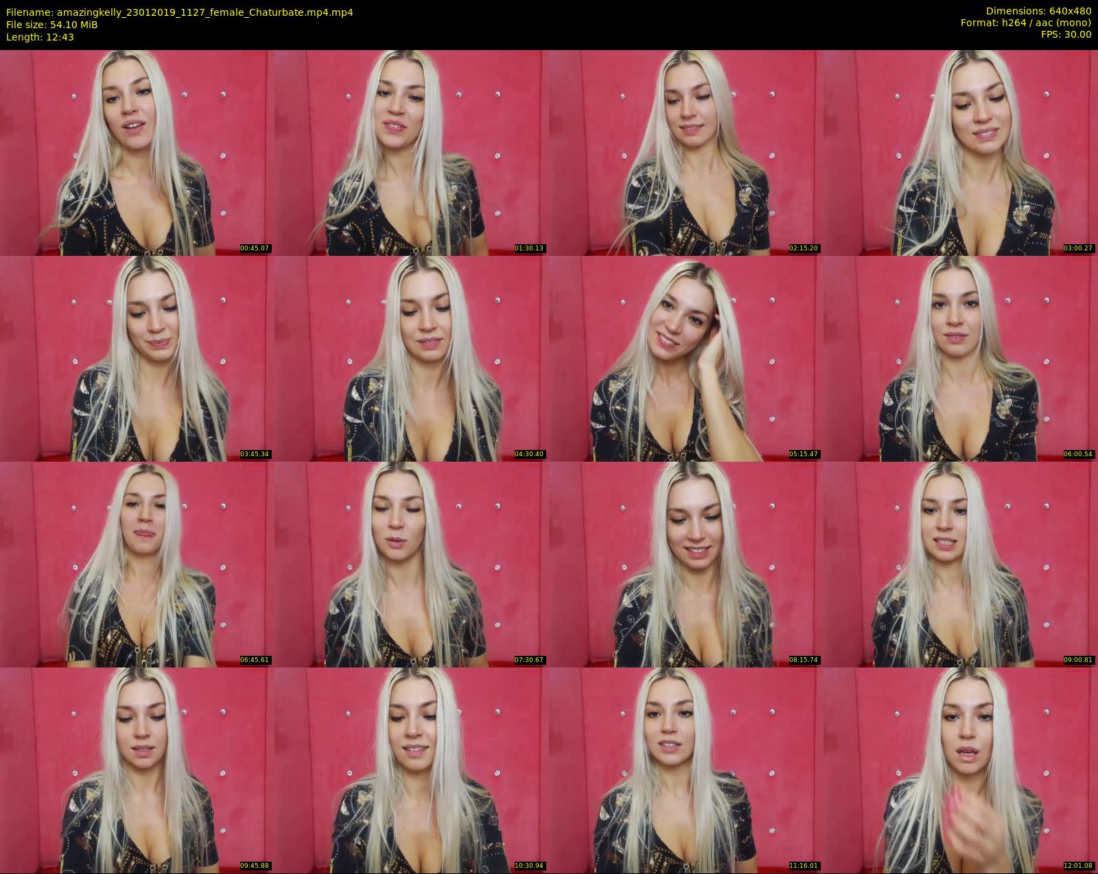 amazingkelly — 13 minute Chaturbate female cam show recording, 480p, Jan 23, 2019
