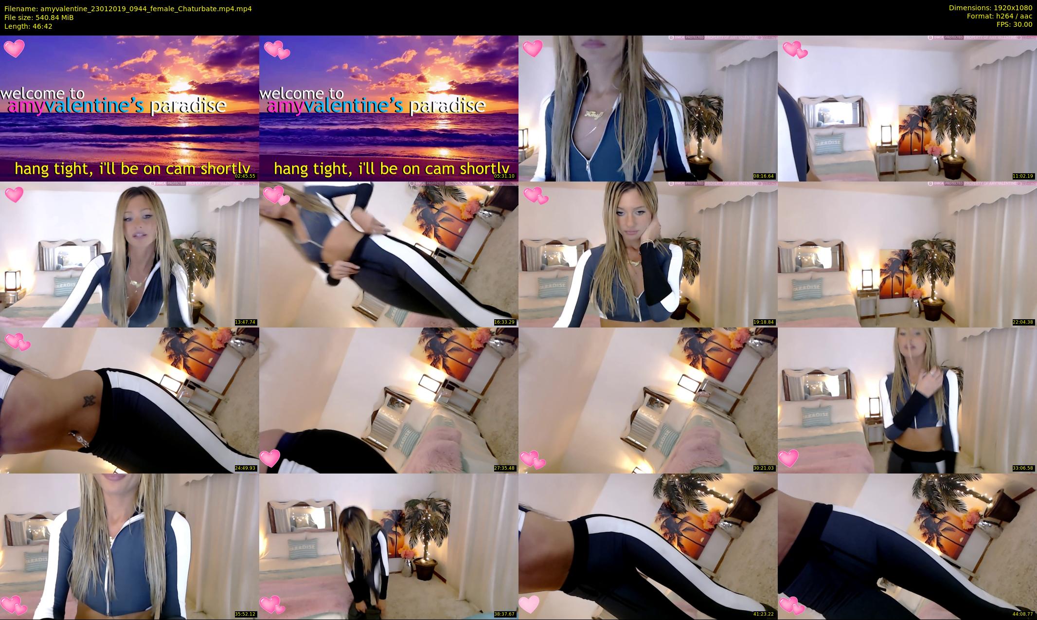 amyvalentine — 47 minute Chaturbate female cam show recording, 1080p, Jan 23, 2019