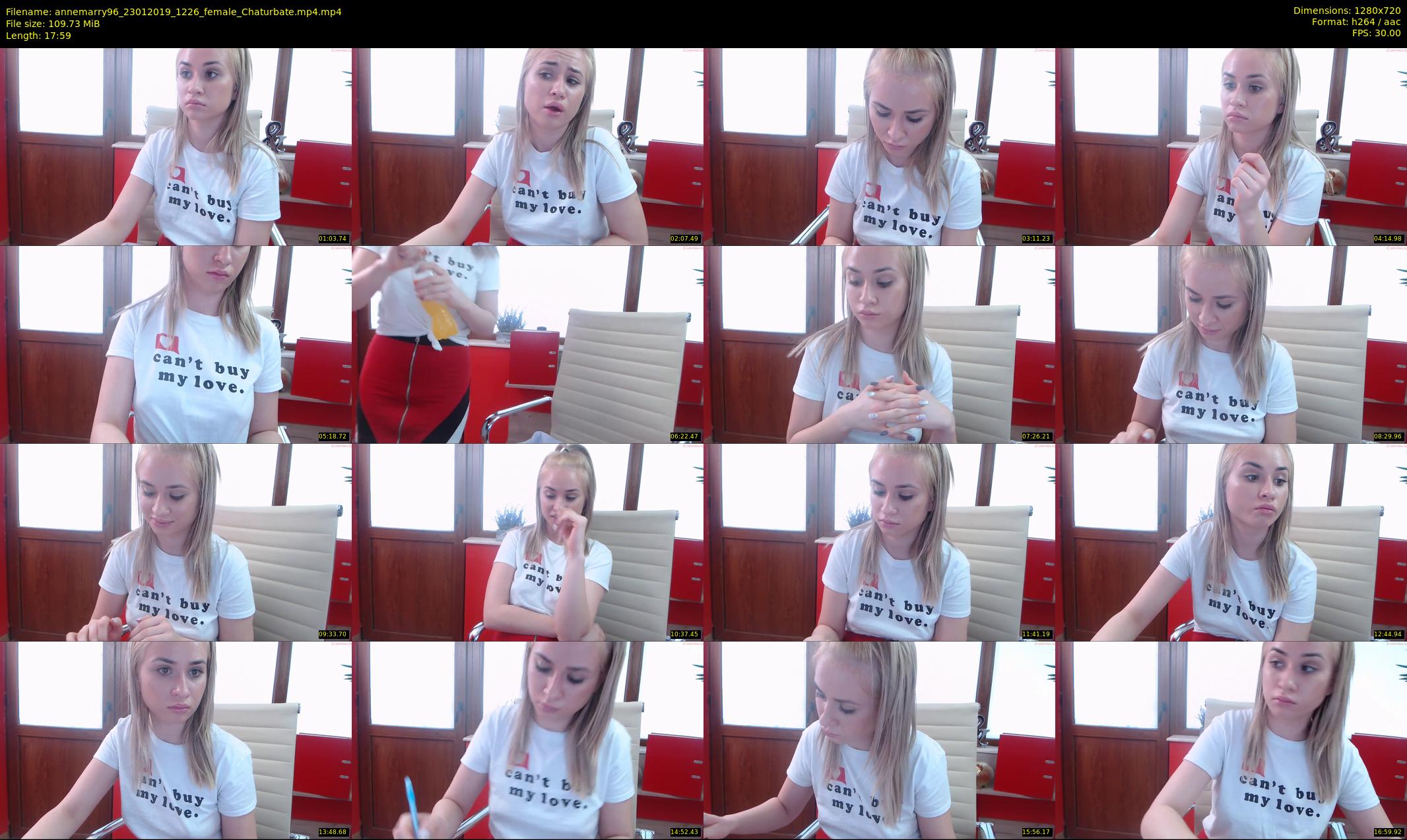 annemarry96 — 18 minute Chaturbate female cam show recording, 720p, Jan 23, 2019
