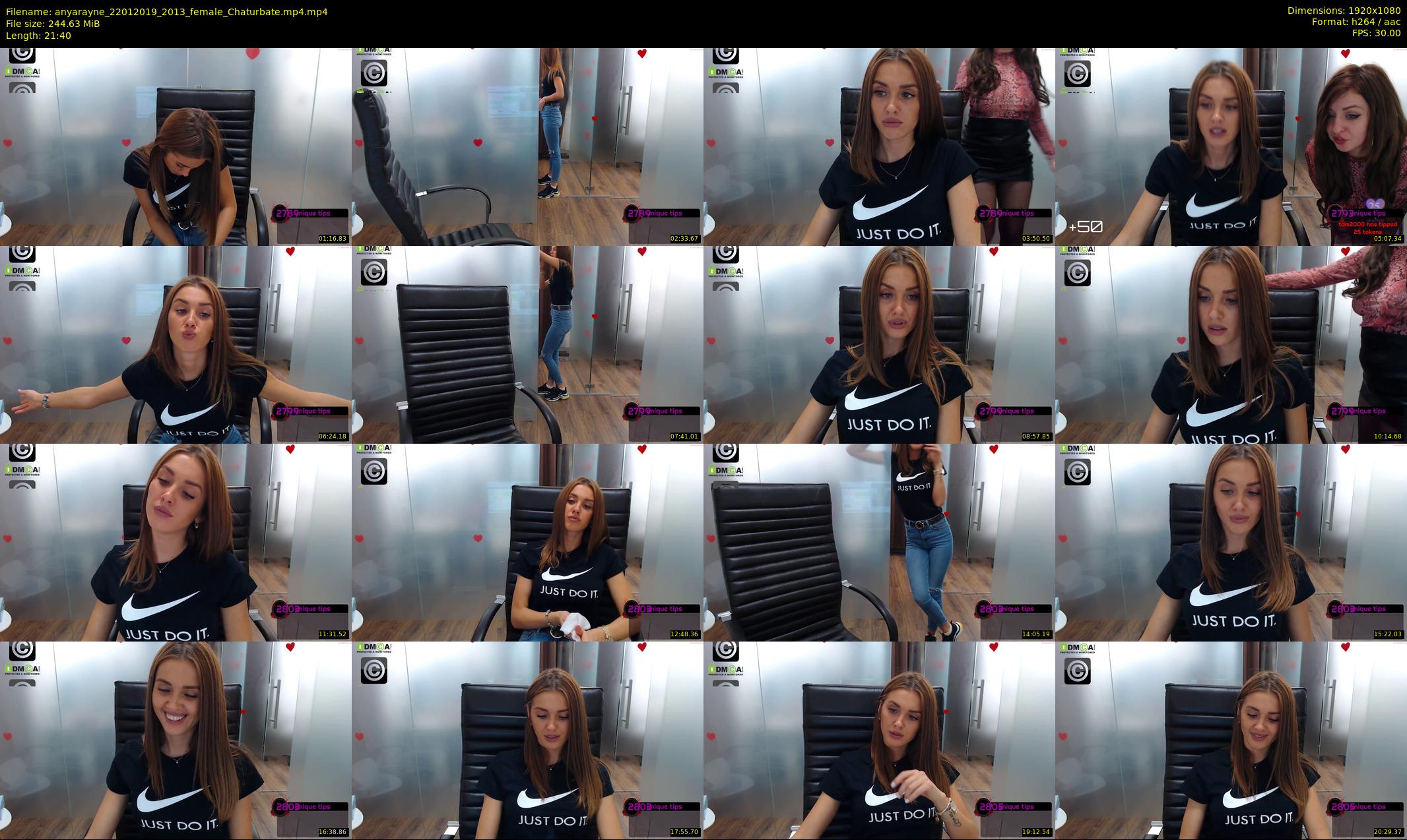 anyarayne — 22 minute Chaturbate female cam show recording, 1080p, Jan 22, 2019
