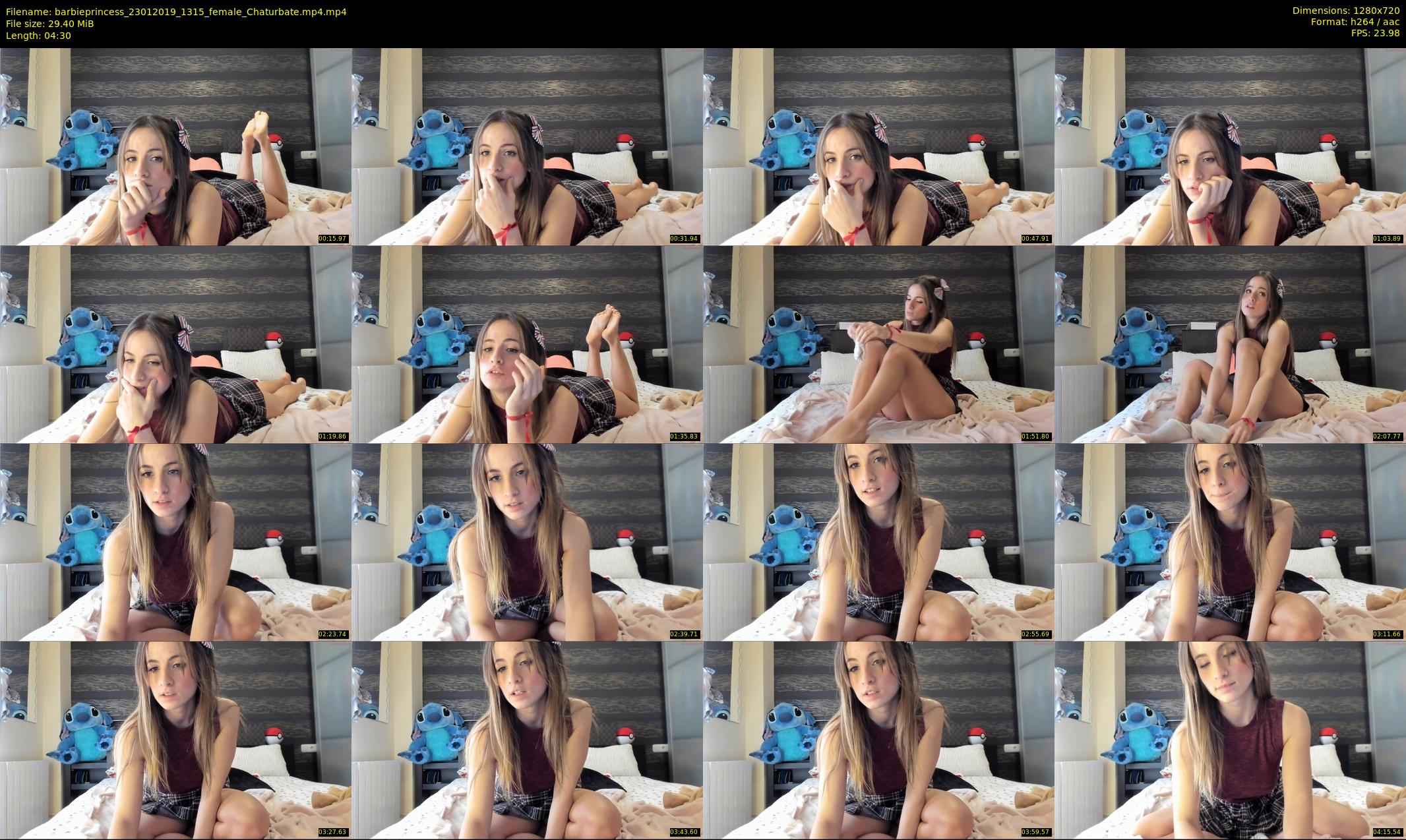 barbieprincess — 5 minute Chaturbate female cam show recording, 720p, Jan 23, 2019