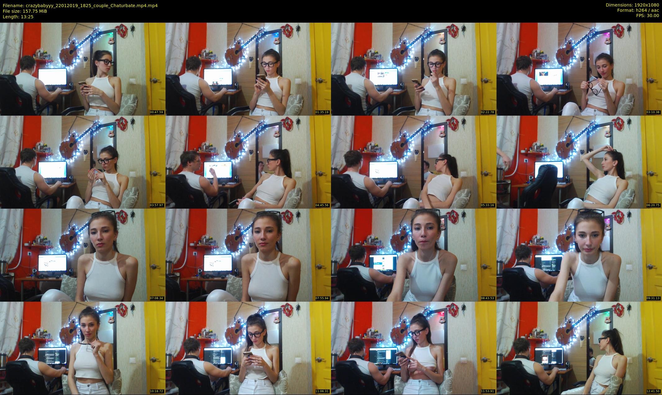 crazybabyyy — 14 minute Chaturbate couple cam show recording, 1080p, Jan 22, 2019