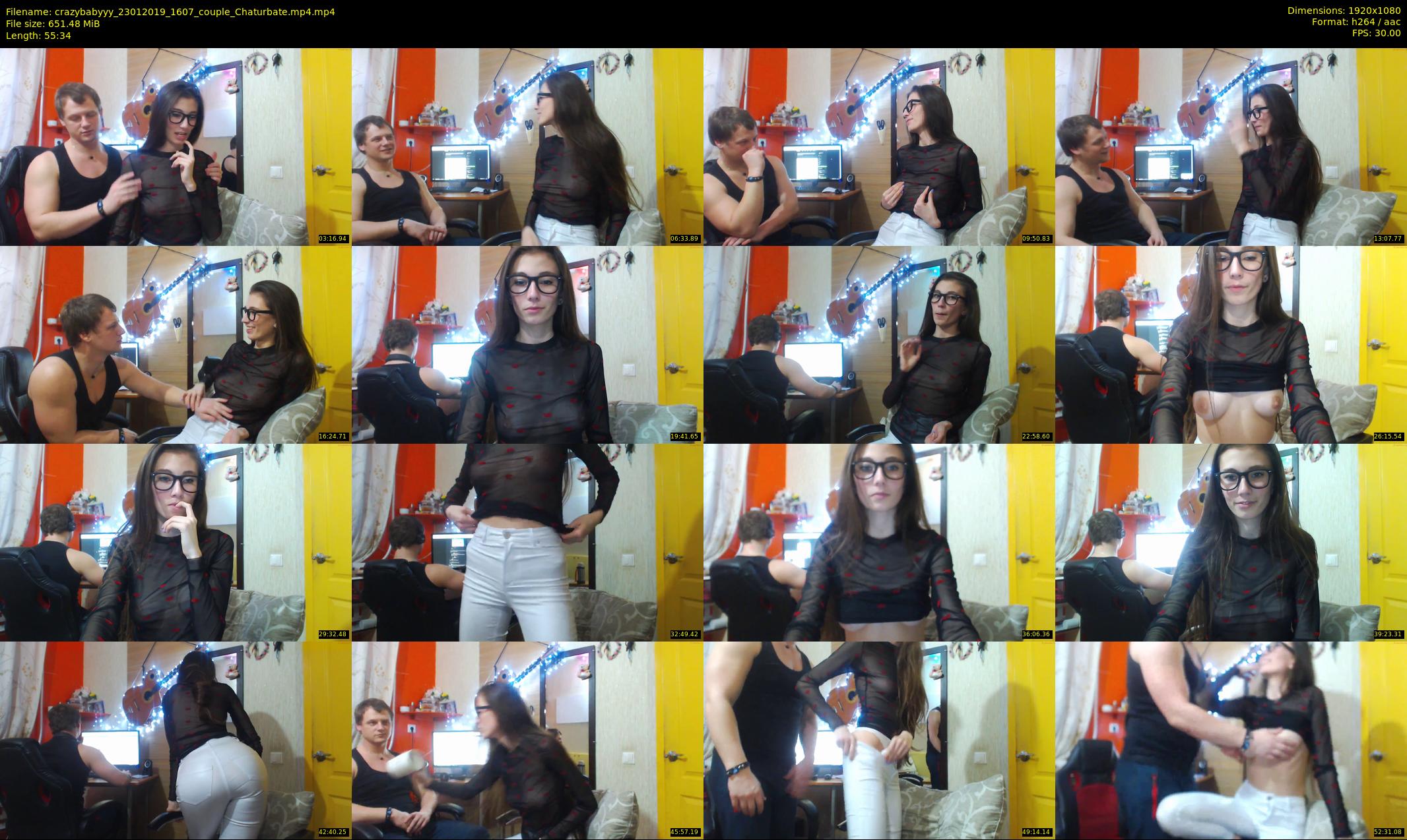 crazybabyyy — 56 minute Chaturbate couple cam show recording, 1080p, Jan 23, 2019