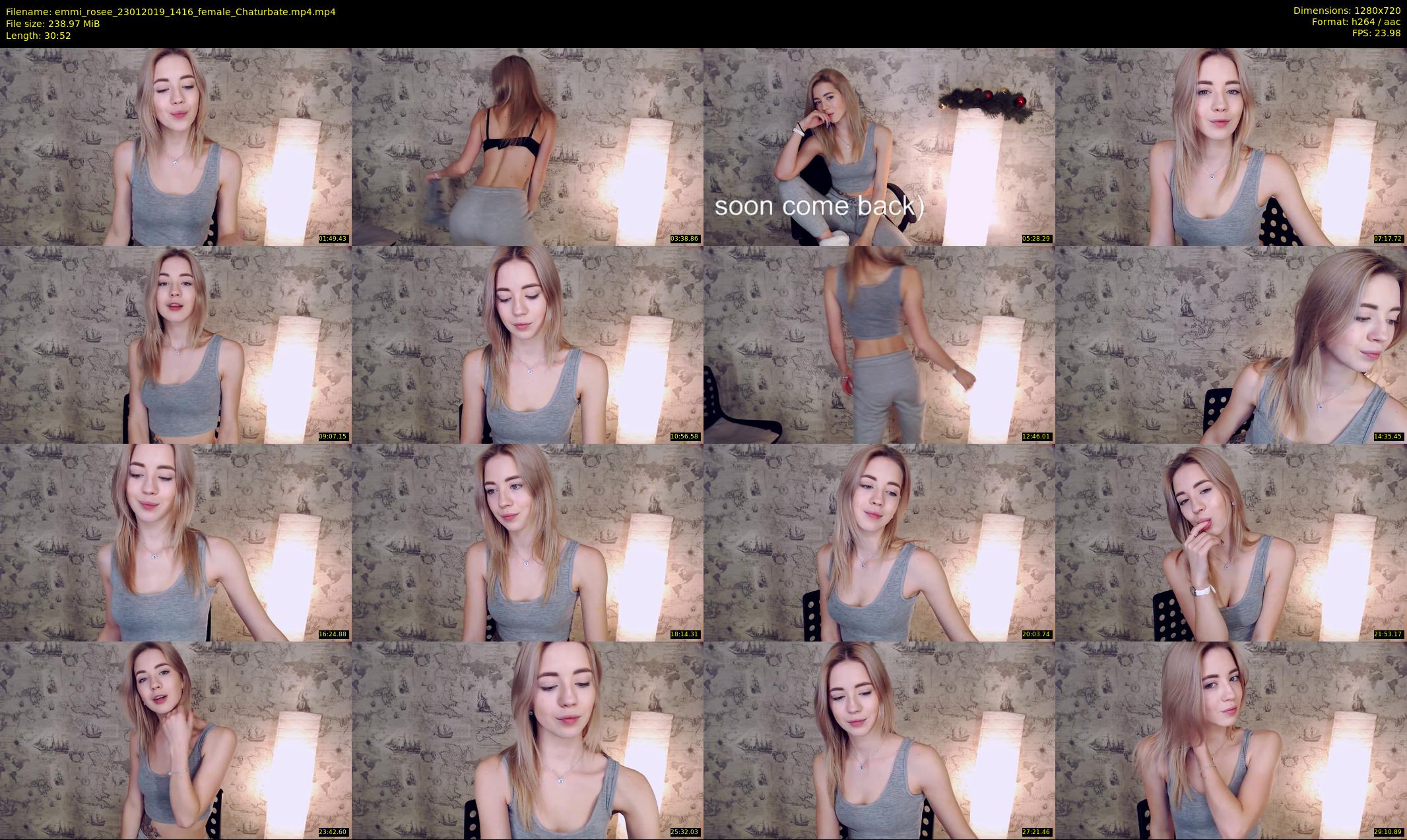 emmi_rosee — 31 minute Chaturbate female cam show recording, 720p, Jan 23, 2019