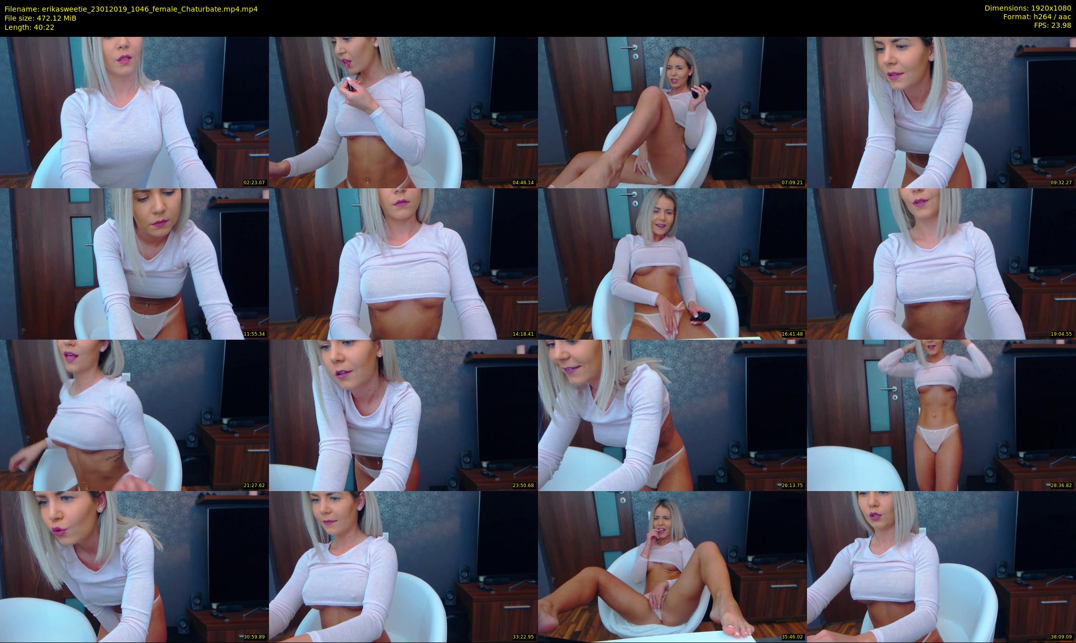 erikasweetie — 41 minute Chaturbate female cam show recording, 1080p, Jan 23, 2019