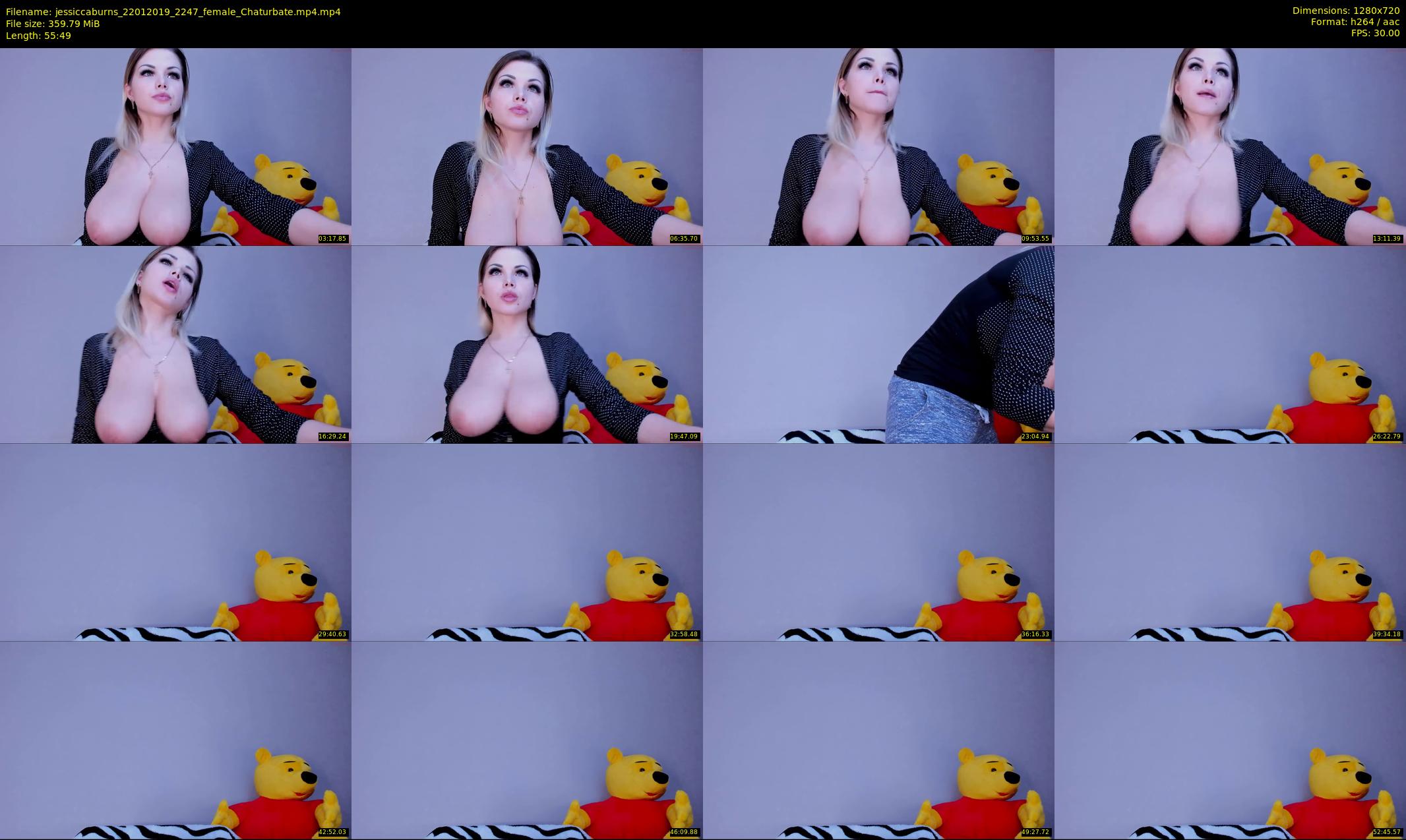 jessiccaburns — 56 minute Chaturbate female cam show recording, 720p, Jan 22, 2019