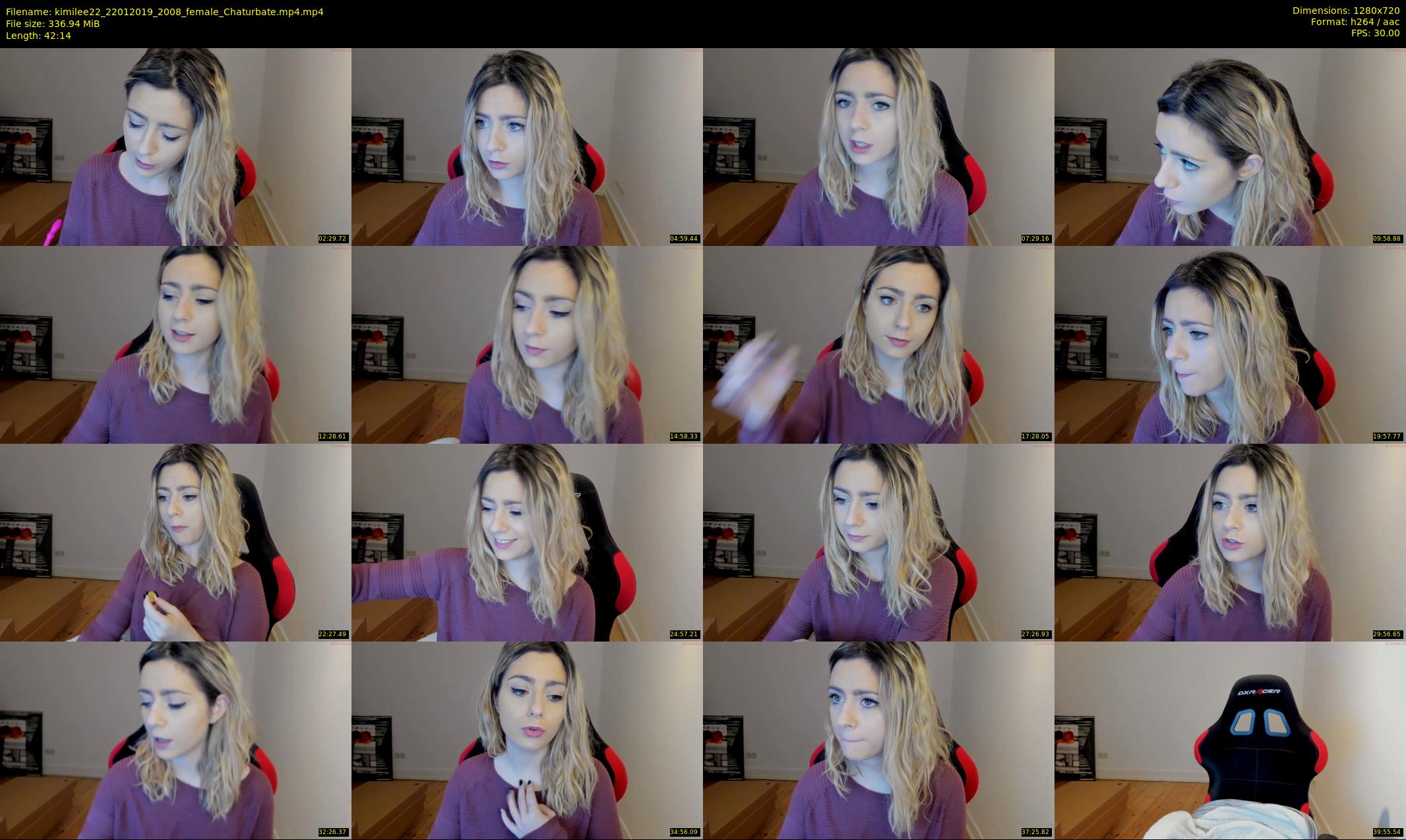 kimilee22 — 43 minute Chaturbate female cam show recording, 720p, Jan 22, 2019