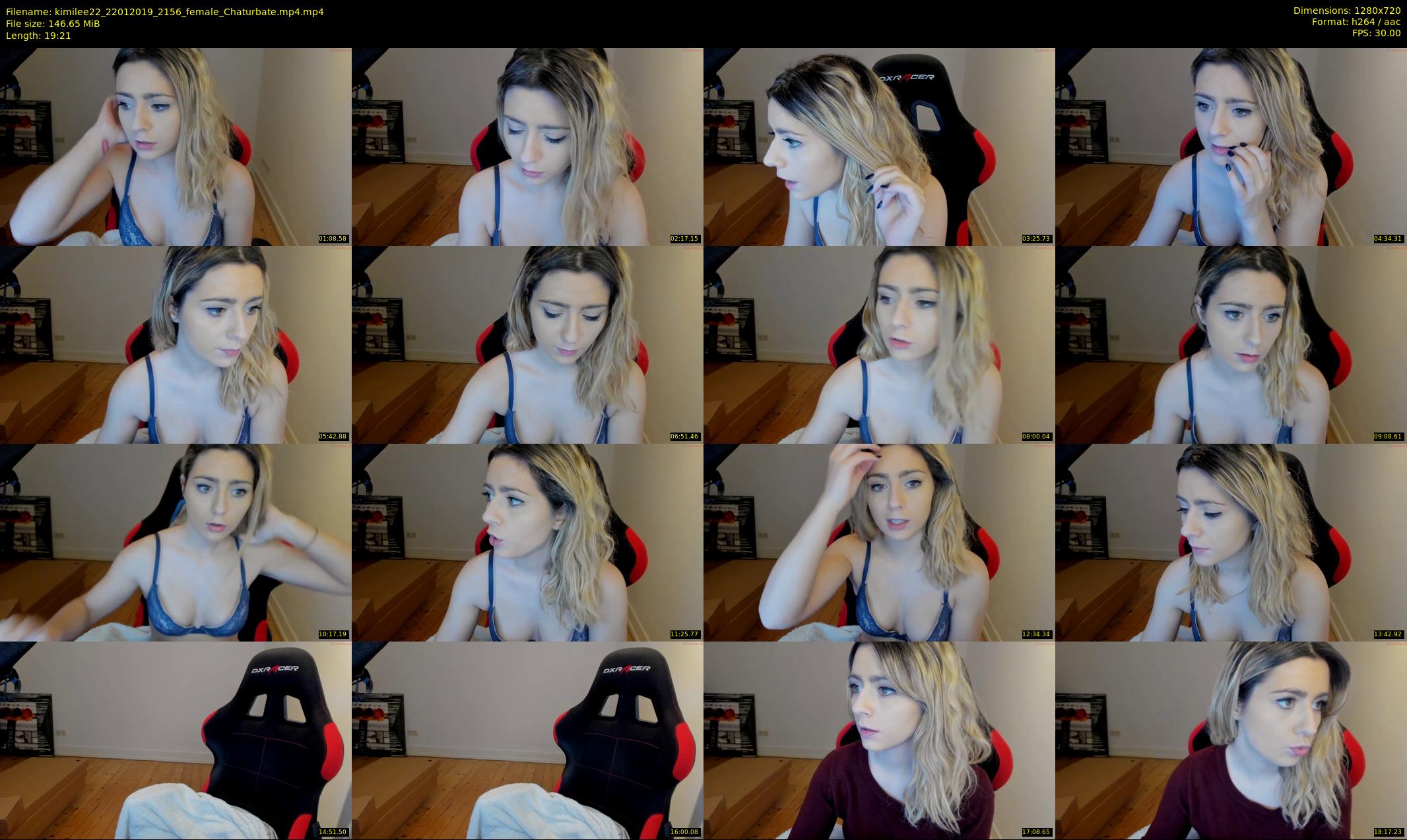 kimilee22 — 20 minute Chaturbate female cam show recording, 720p, Jan 22, 2019