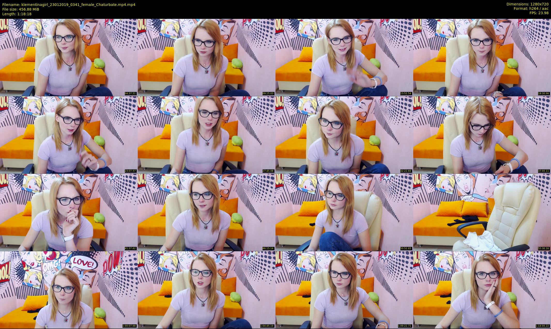 klementinagirl — 79 minute Chaturbate female cam show recording, 720p, Jan 23, 2019