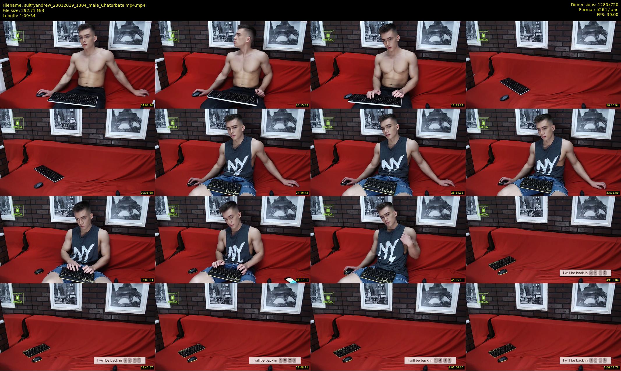 sultryandrew — 70 minute Chaturbate male cam show recording, 720p, Jan 23, 2019