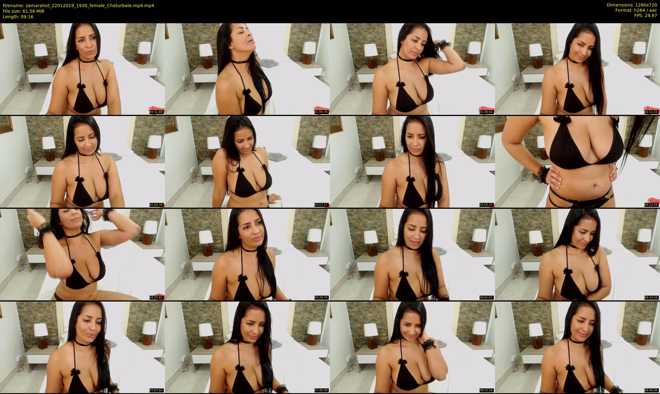 zamarahot — 10 minute Chaturbate female cam show recording, 720p, Jan 22, 2019