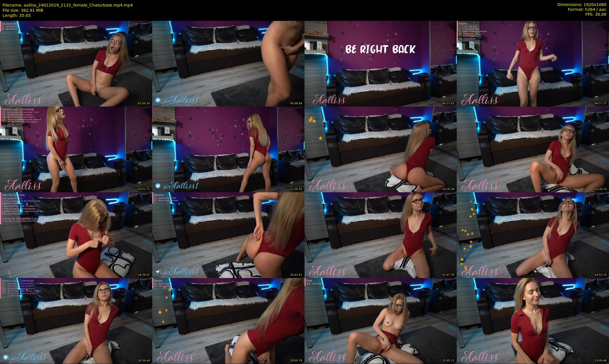 aalliss — 36 minute Chaturbate female cam show recording, 1080p, Jan 24, 2019