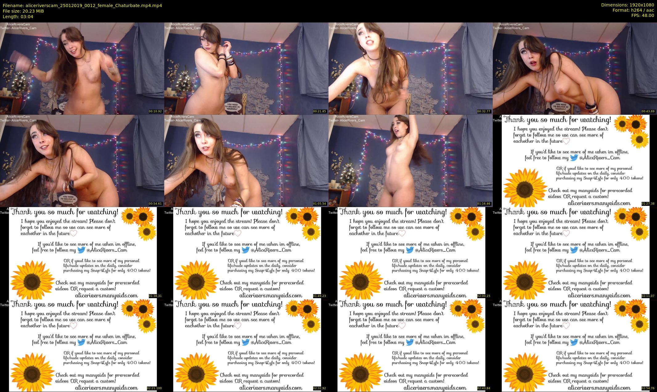 aliceriverscam — 4 minute Chaturbate female cam show recording, 1080p, Jan 25, 2019