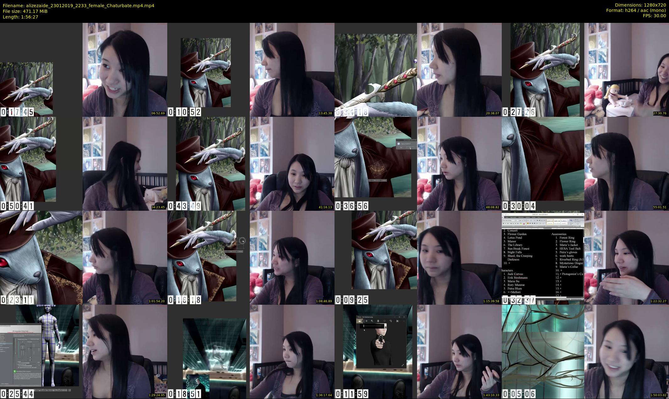 alizezaide — 117 minute Chaturbate female cam show recording, 720p, Jan 23, 2019
