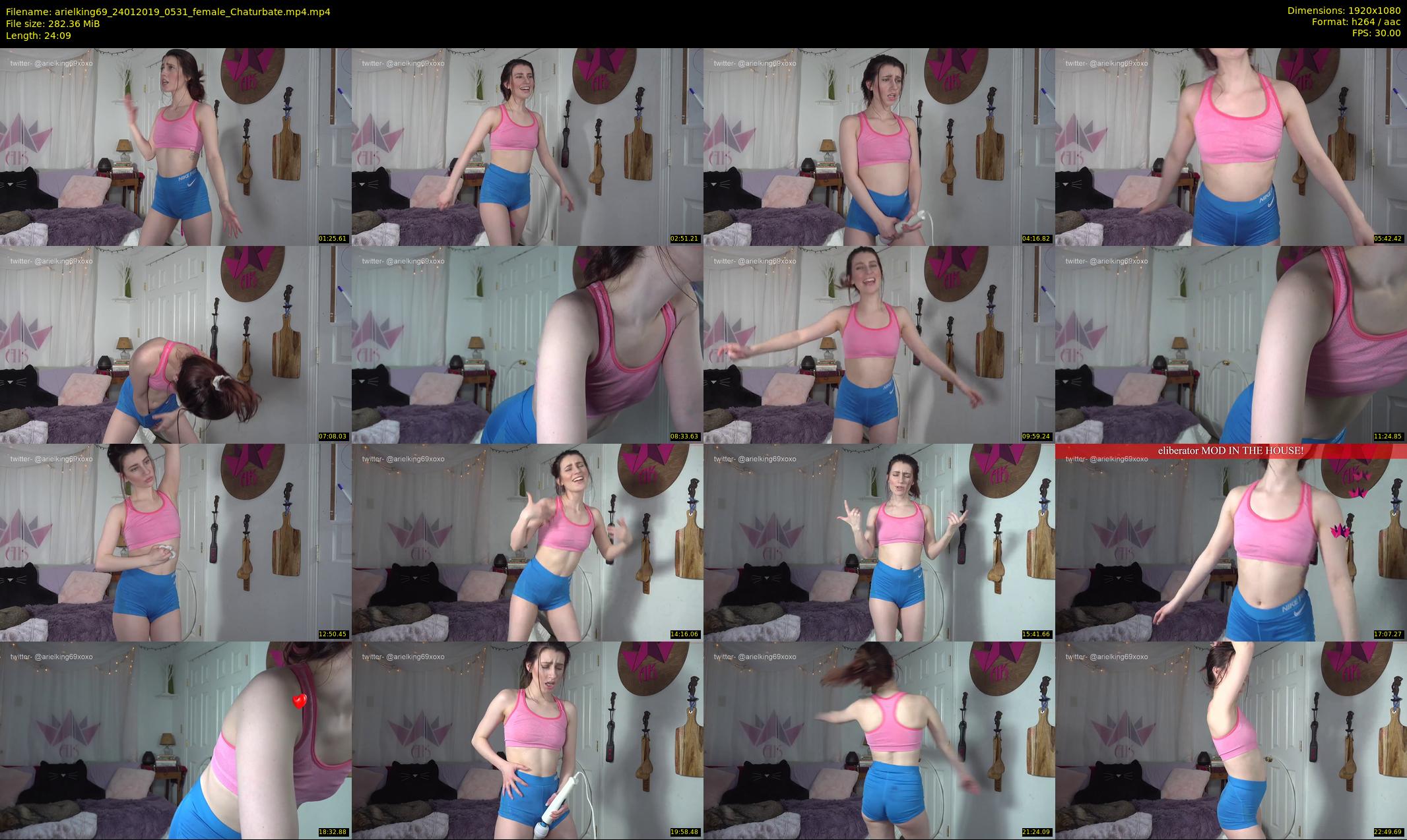 arielking69 — 25 minute Chaturbate female cam show recording, 1080p, Jan 24, 2019