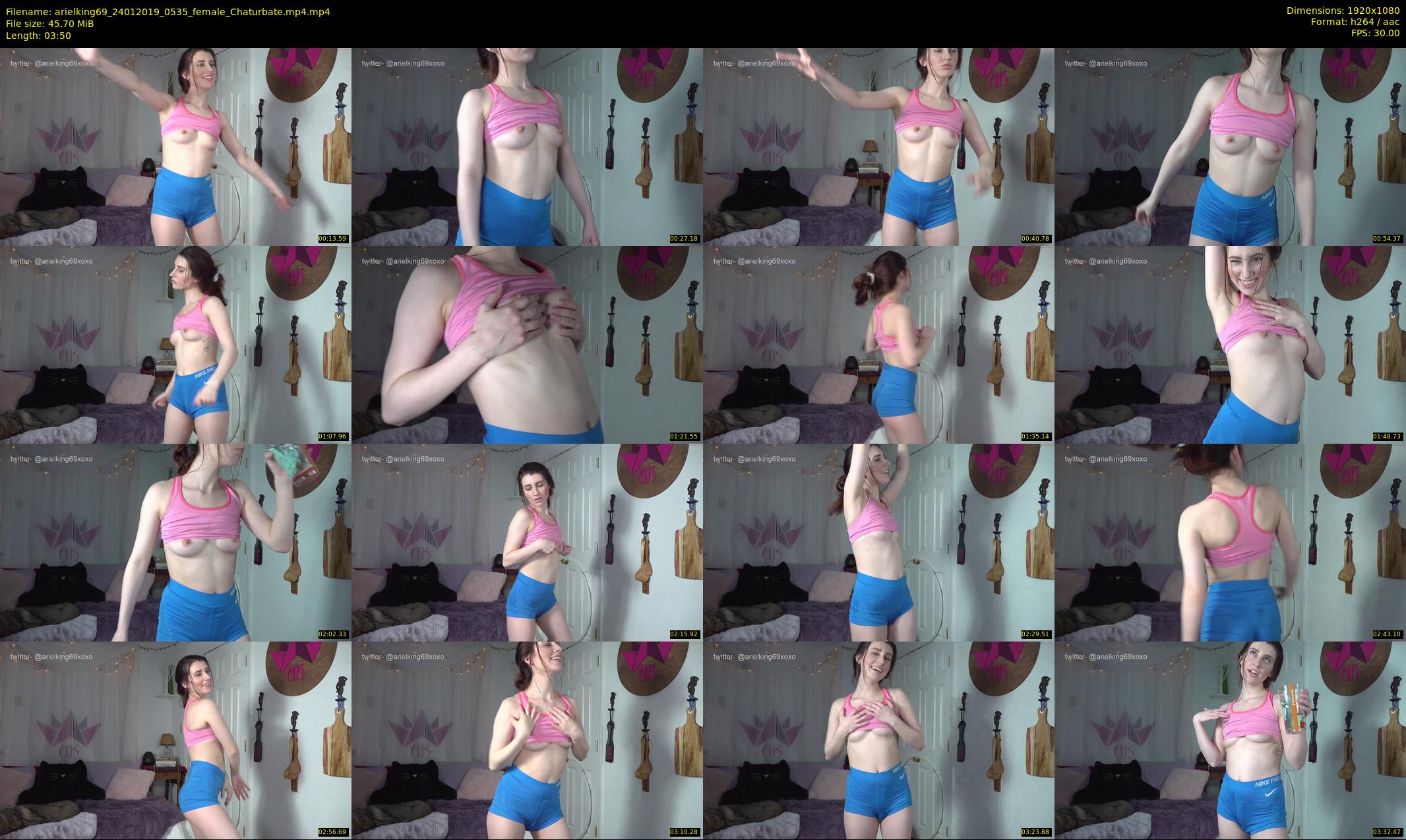 arielking69 — 4 minute Chaturbate female cam show recording, 1080p, Jan 24, 2019