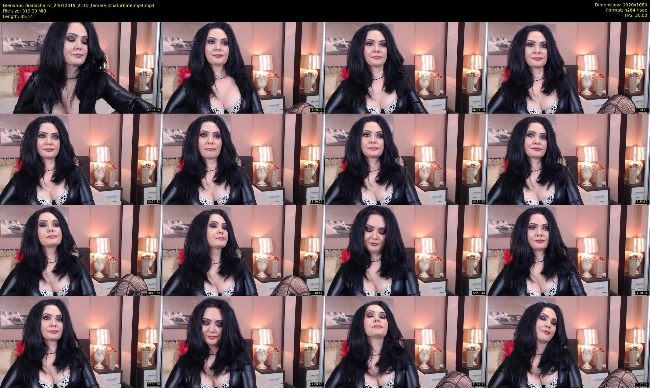 dianacharm — 36 minute Chaturbate female cam show recording, 1080p, Jan 24, 2019
