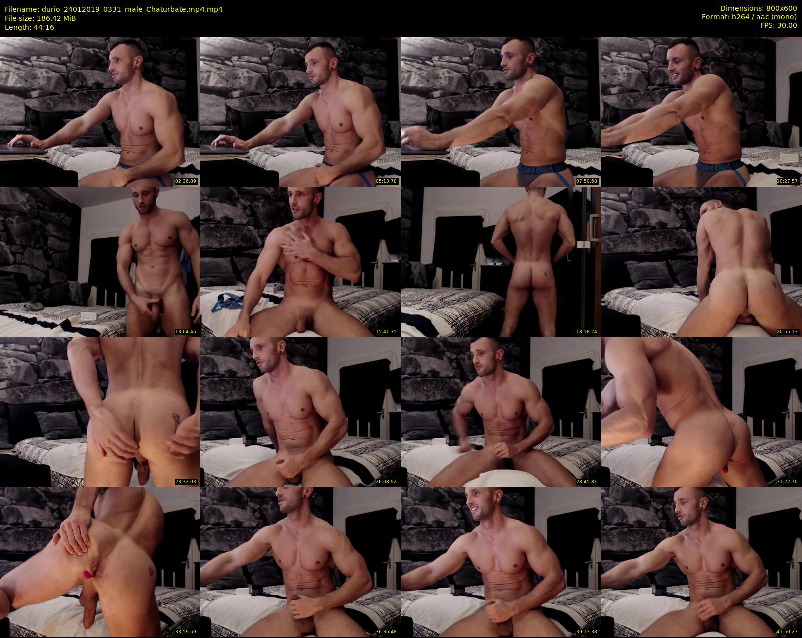 durio — 45 minute Chaturbate male cam show recording, 480p, Jan 24, 2019