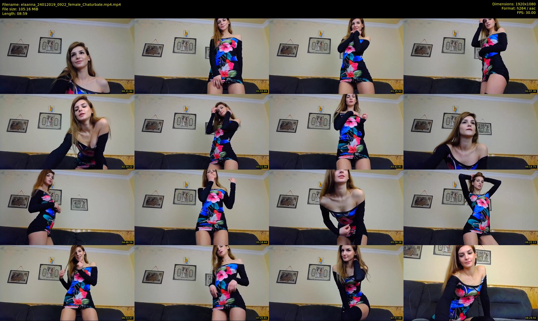 elaanna — 9 minute Chaturbate female cam show recording, 1080p, Jan 24, 2019