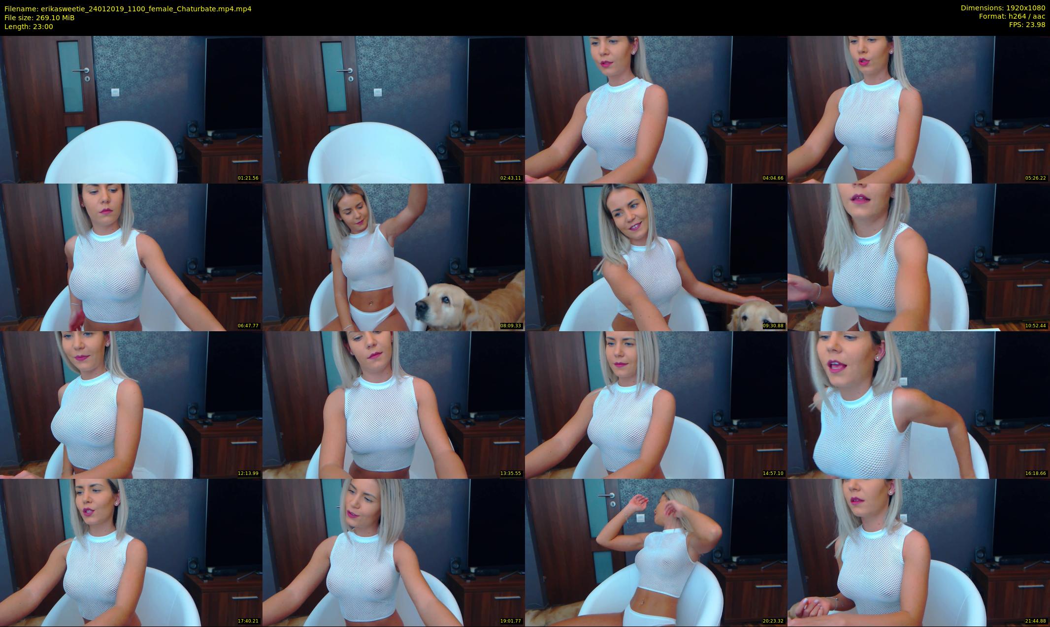 erikasweetie — 23 minute Chaturbate female cam show recording, 1080p, Jan 24, 2019