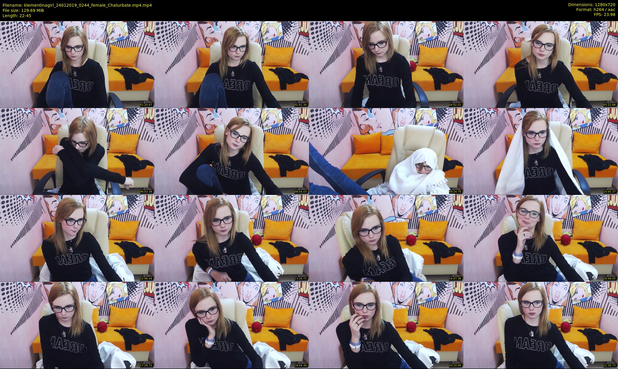 klementinagirl — 23 minute Chaturbate female cam show recording, 720p, Jan 24, 2019