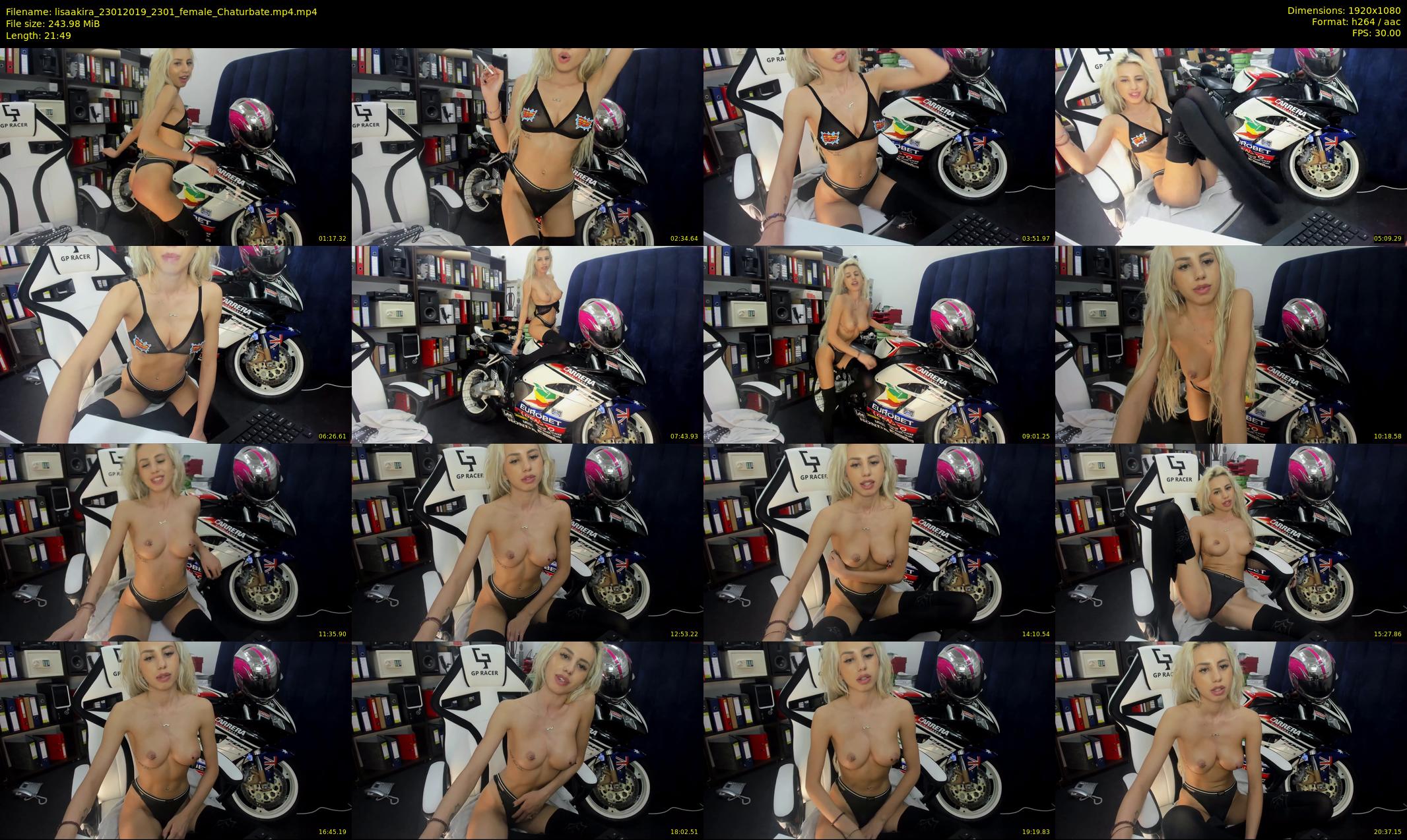 lisaakira — 22 minute Chaturbate female cam show recording, 1080p, Jan 23, 2019