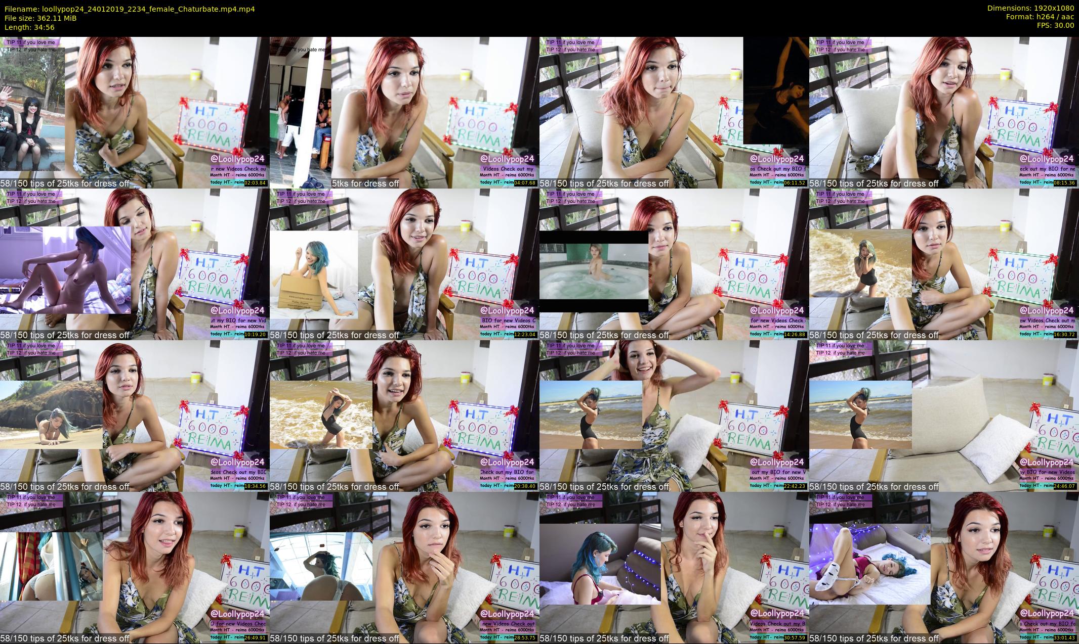loollypop24 — 35 minute Chaturbate female cam show recording, 1080p, Jan 24, 2019