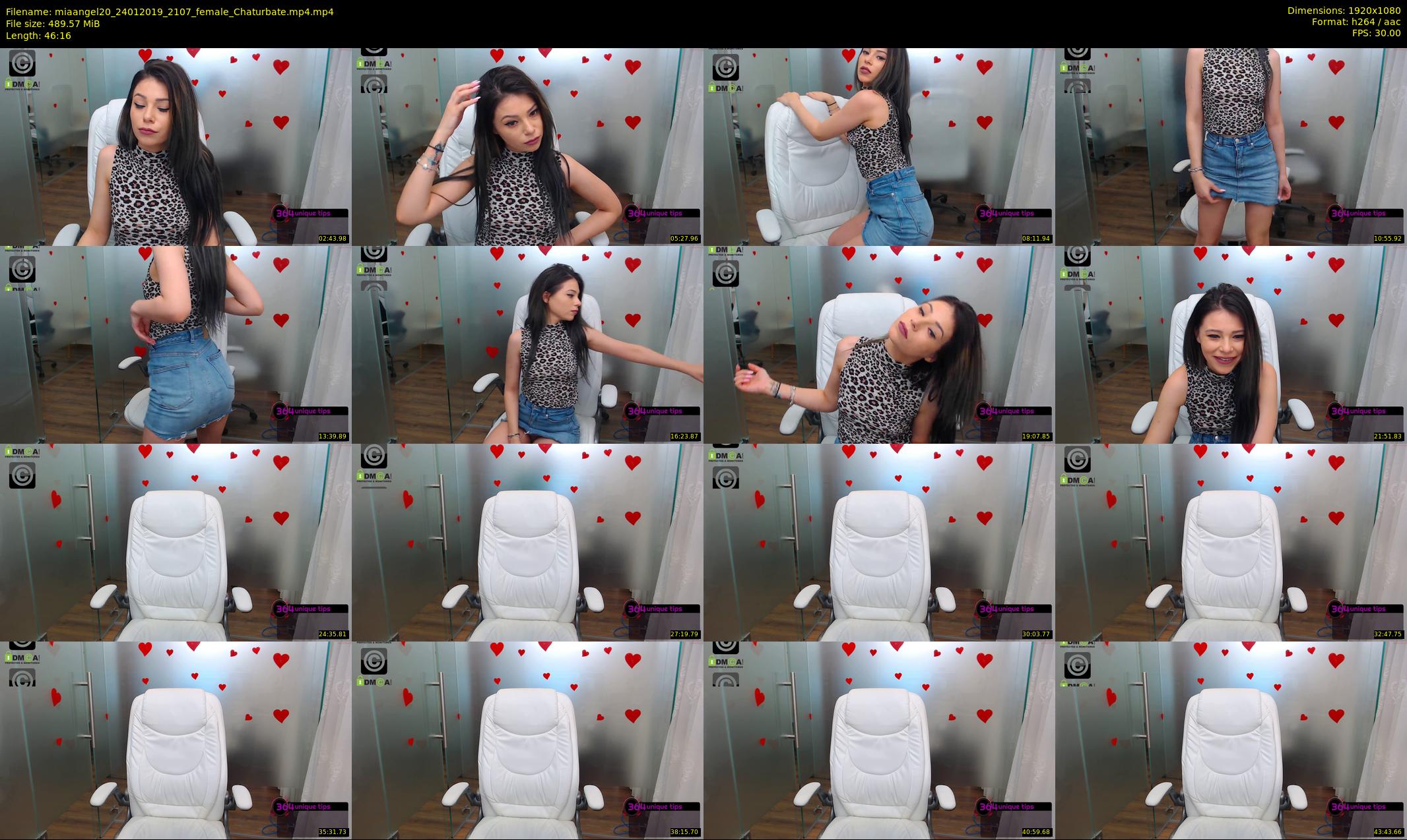 miaangel20 — 47 minute Chaturbate female cam show recording, 1080p, Jan 24, 2019