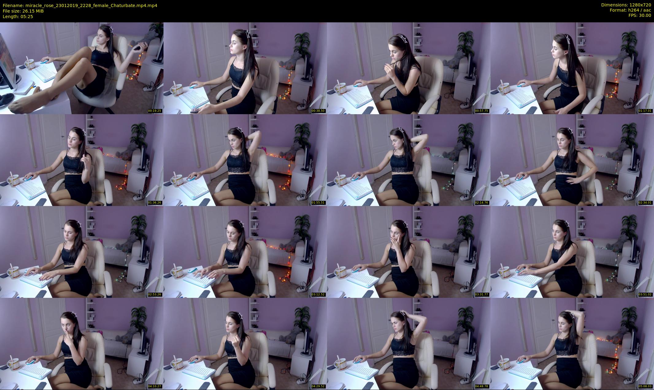 miracle_rose — 6 minute Chaturbate female cam show recording, 720p, Jan 23, 2019