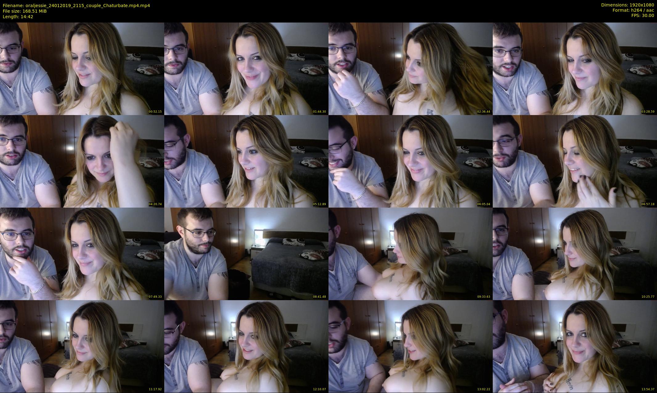 oraljessie — 15 minute Chaturbate couple cam show recording, 1080p, Jan 24, 2019