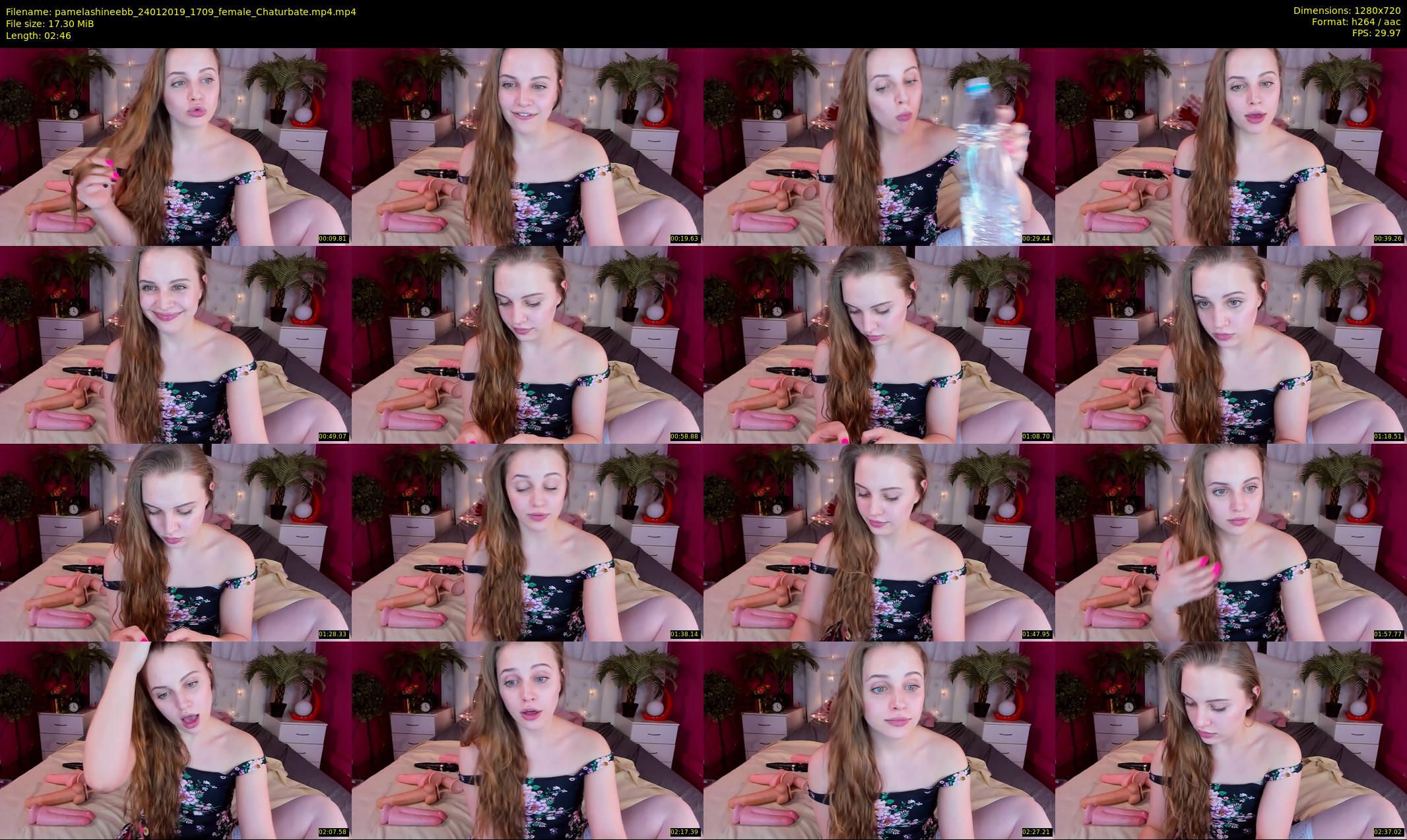 pamelashineebb — 3 minute Chaturbate female cam show recording, 720p, Jan 24, 2019