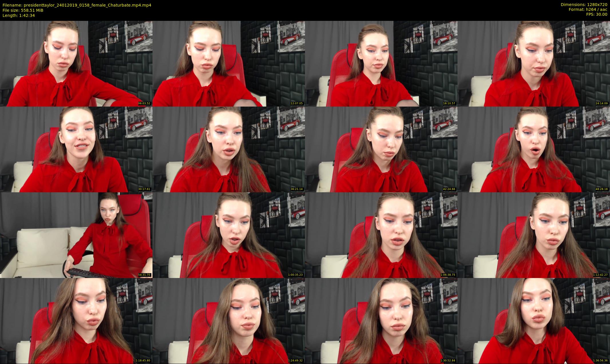 presidenttaylor — 103 minute Chaturbate female cam show recording, 720p, Jan 24, 2019