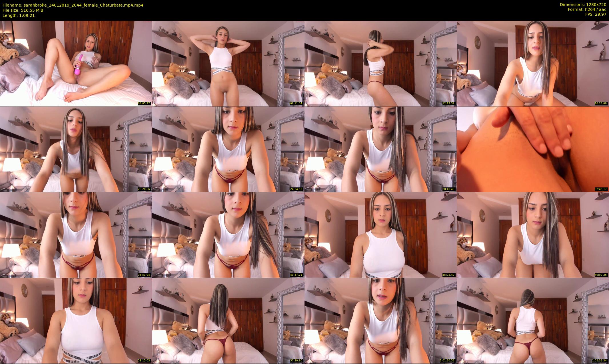 sarahbroke — 70 minute Chaturbate female cam show recording, 720p, Jan 24, 2019