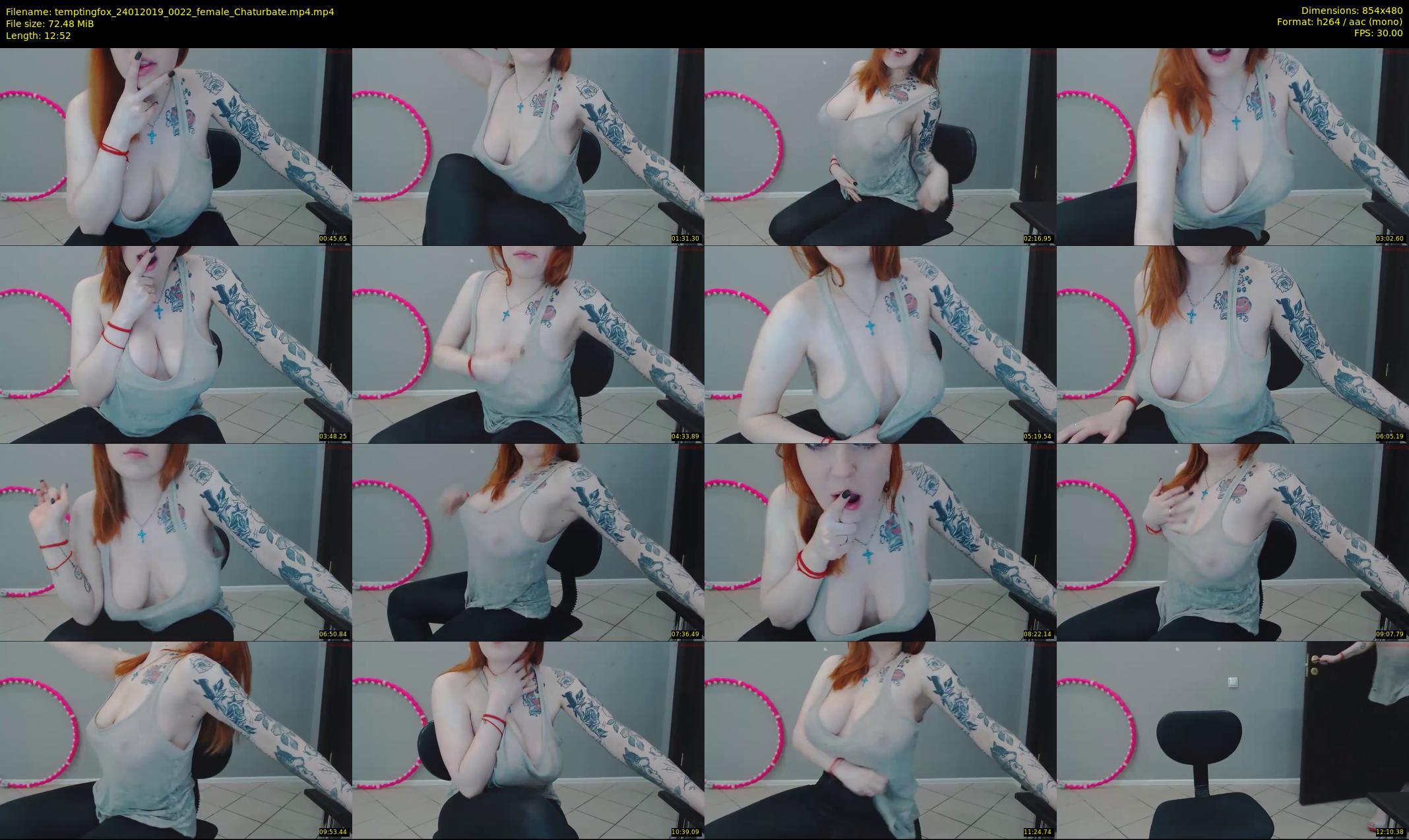 temptingfox — 13 minute Chaturbate female cam show recording, 480p, Jan 24, 2019