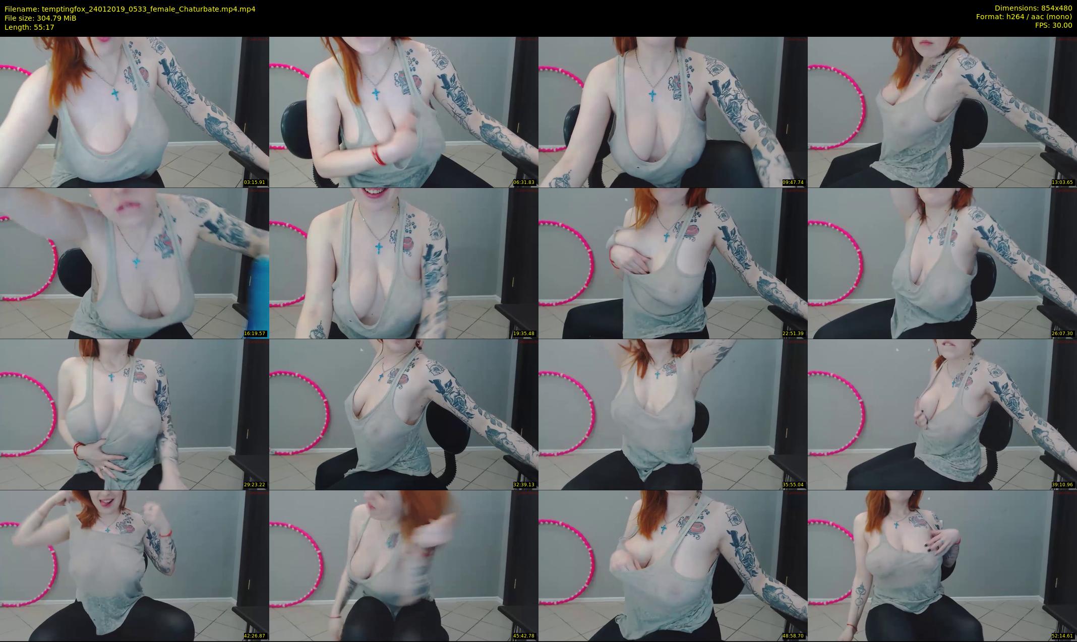 temptingfox — 56 minute Chaturbate female cam show recording, 480p, Jan 24, 2019