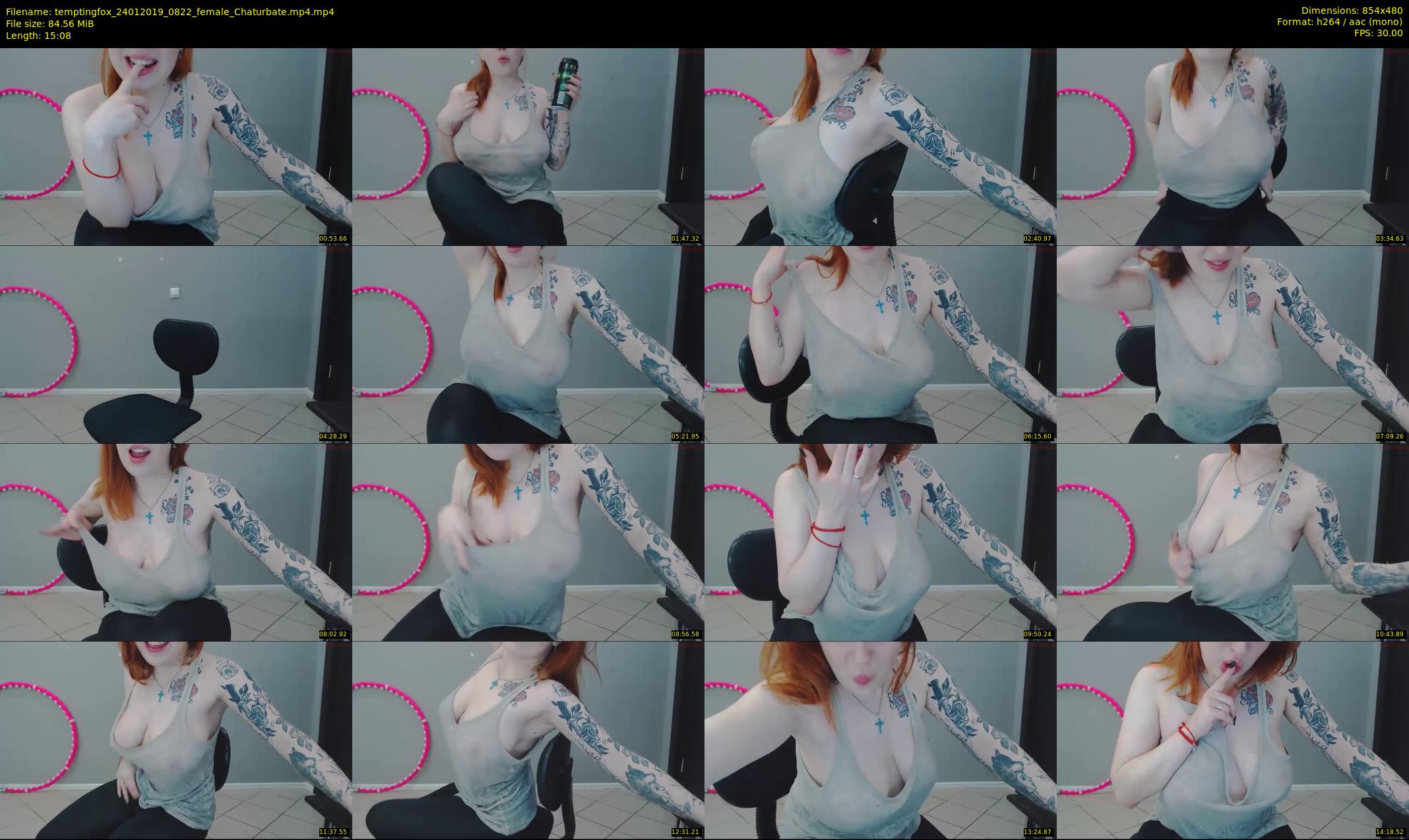 temptingfox — 16 minute Chaturbate female cam show recording, 480p, Jan 24, 2019