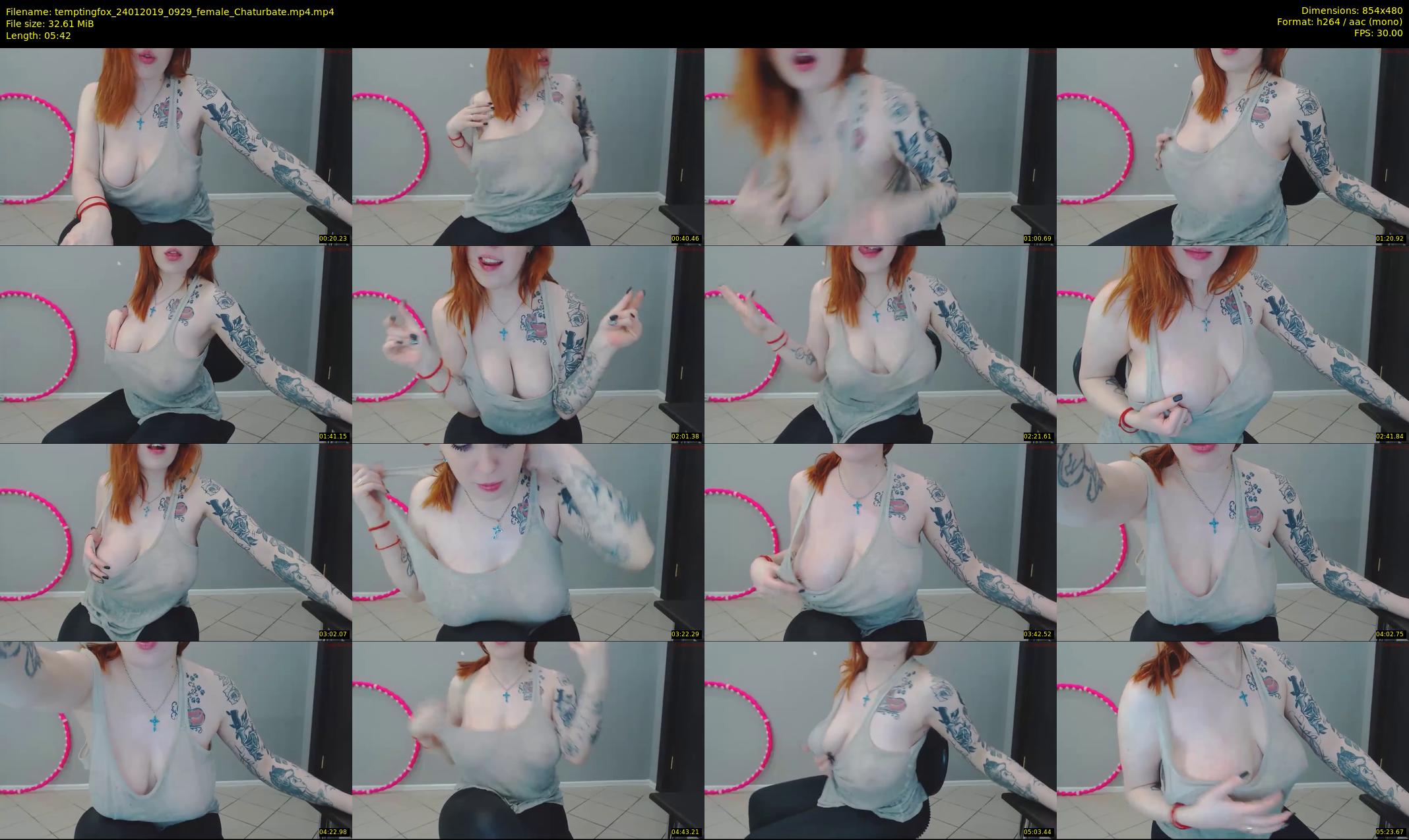 temptingfox — 6 minute Chaturbate female cam show recording, 480p, Jan 24, 2019