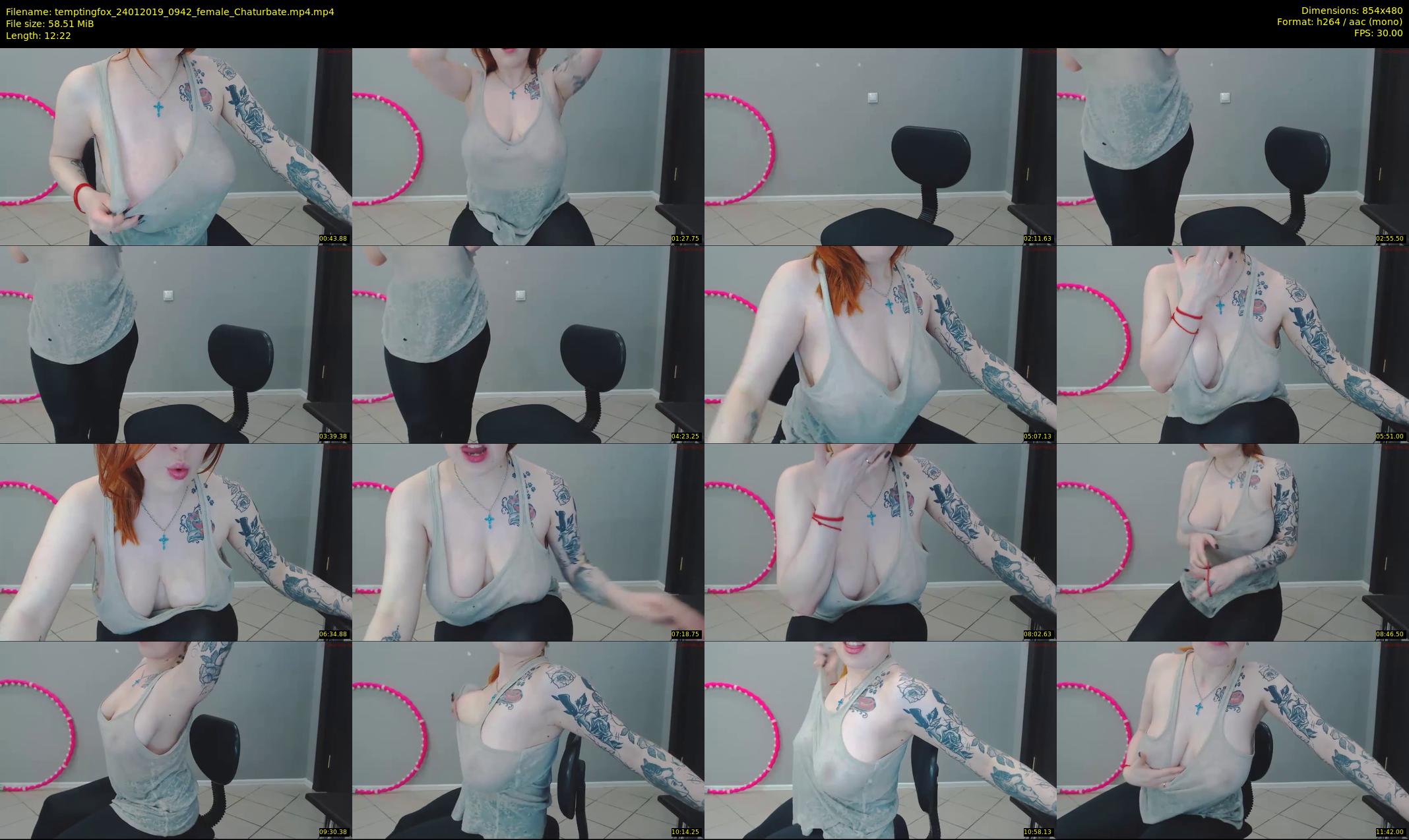 temptingfox — 13 minute Chaturbate female cam show recording, 480p, Jan 24, 2019