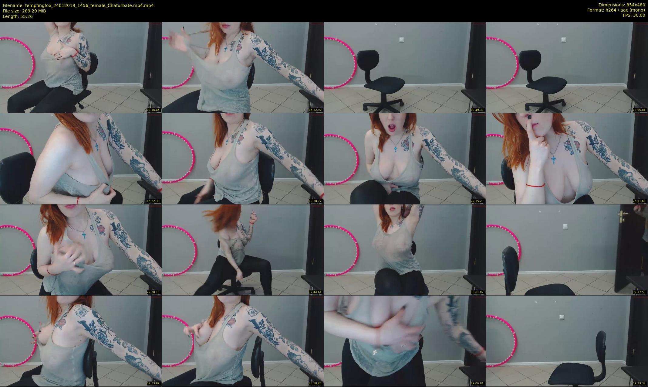 temptingfox — 56 minute Chaturbate female cam show recording, 480p, Jan 24, 2019