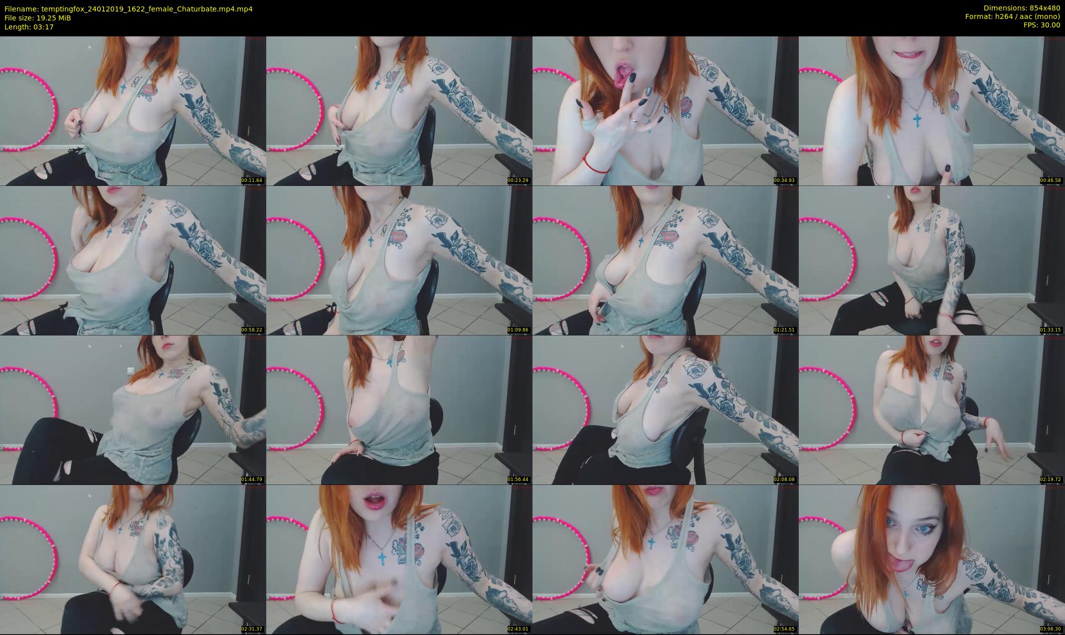 temptingfox — 4 minute Chaturbate female cam show recording, 480p, Jan 24, 2019